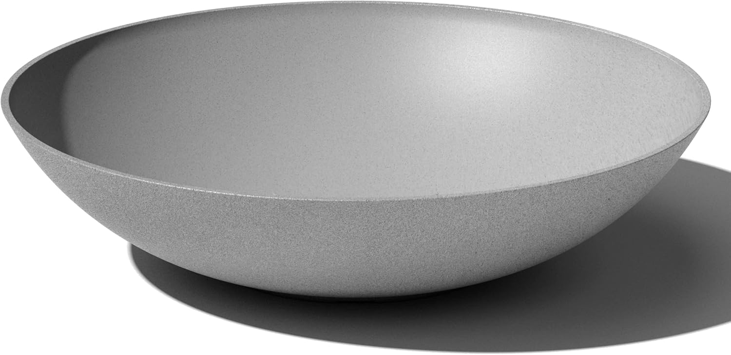 Veradek Mason Series Lane Bowl - Large Outdoor Bowl Planter | Made From a Durable Plastic-Stone Composite With Pre-Drilled Drainage Holes. Modern Patio/Tabletop Décor