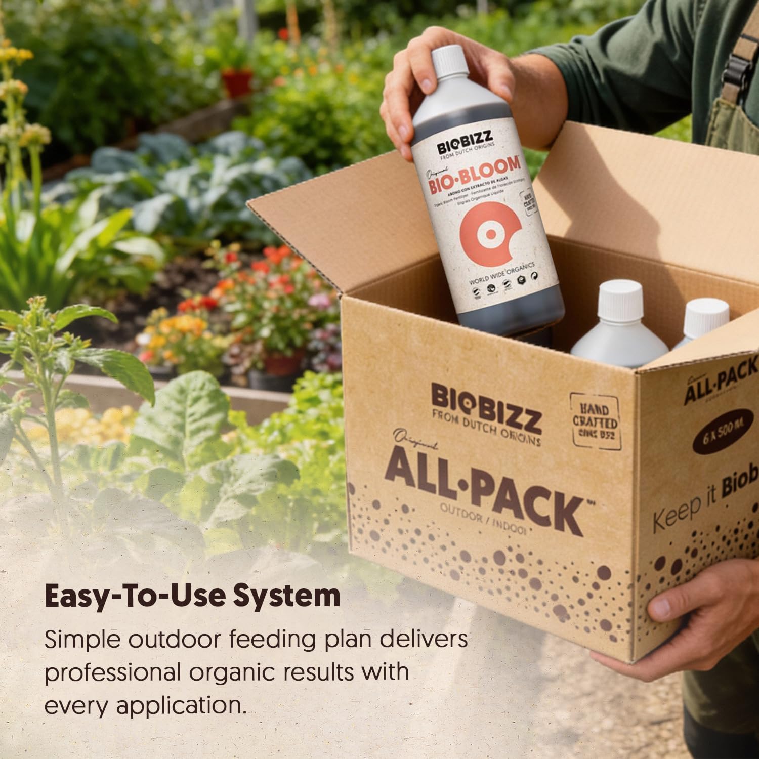 BioBizz 1L Bio-Bloom Liquid Fertiliser - Certified Organic Bloom Feed with Natural Sugar Beet Extract - Promotes Flowering, Fruiting & Resin Production - for Soil, Coco & Hydroponics