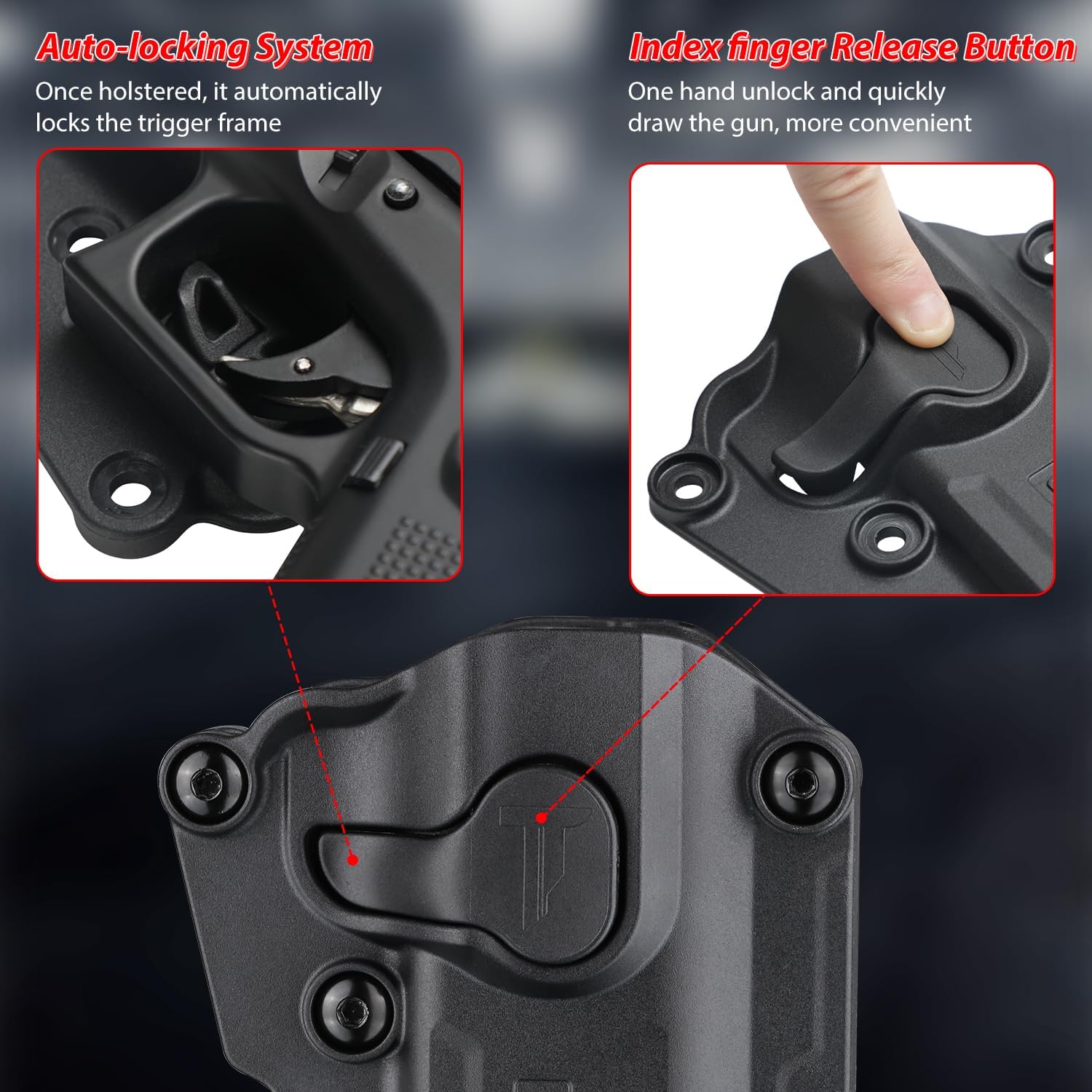 Universal OWB Holster for Most Compact/Full Size Pistols