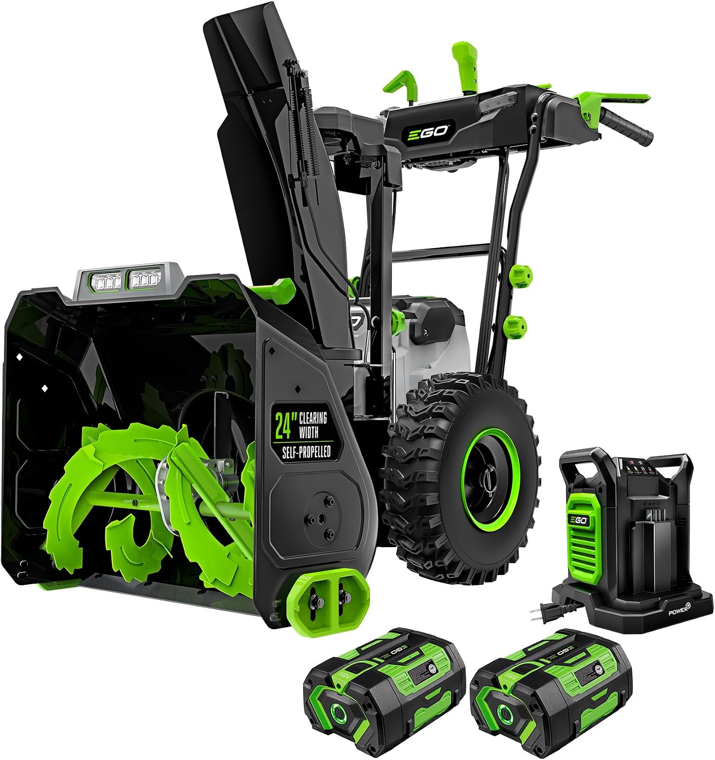 EGO SNT2405 24" Cordless Snow Blower Kit, Self Propelled, w/ 2 7.5Ah Batteries
