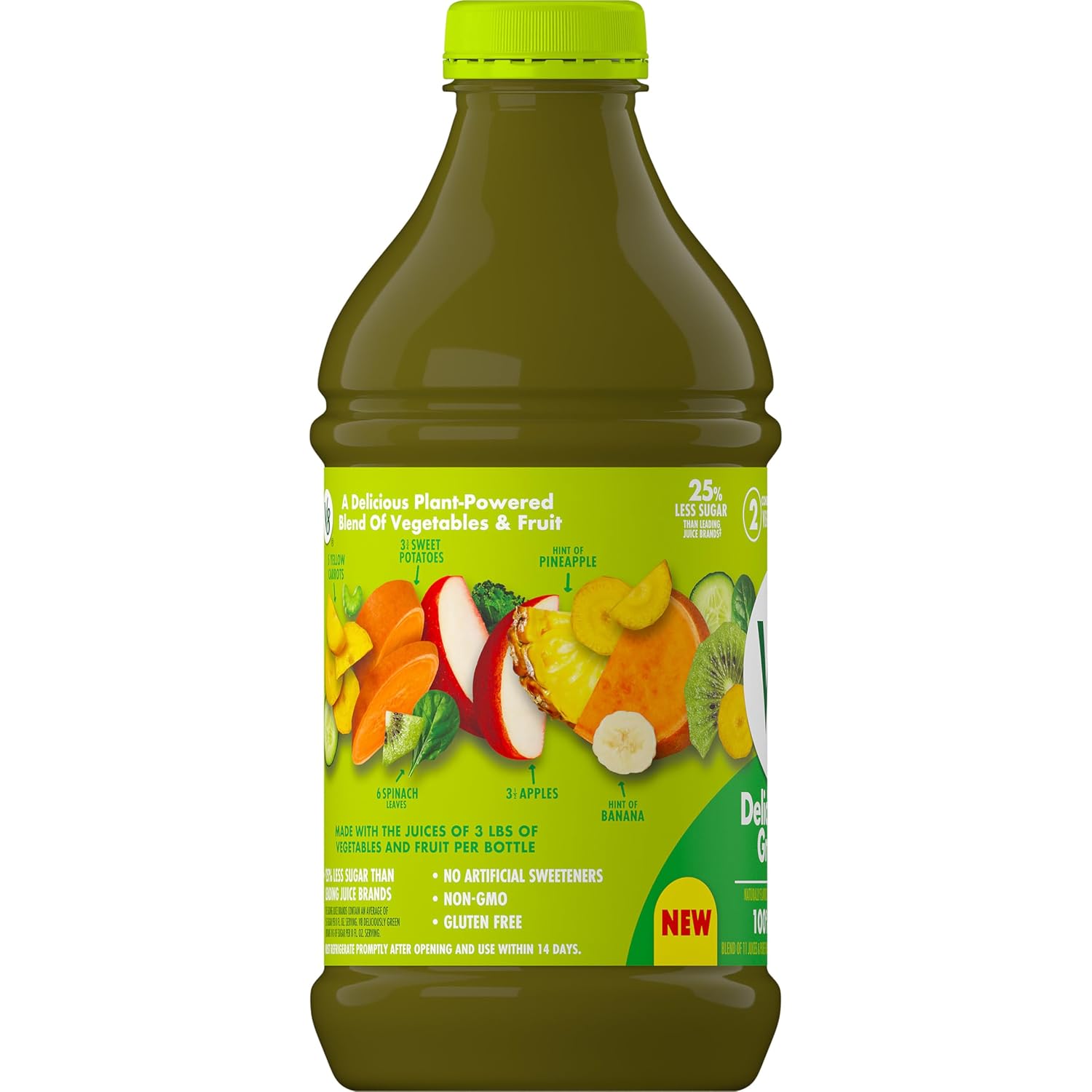 V8 Blends 100% Juice Pomegranate Blueberry Juice, Fruit and Vegetable Juice Blend, 46 Fl Oz Bottle