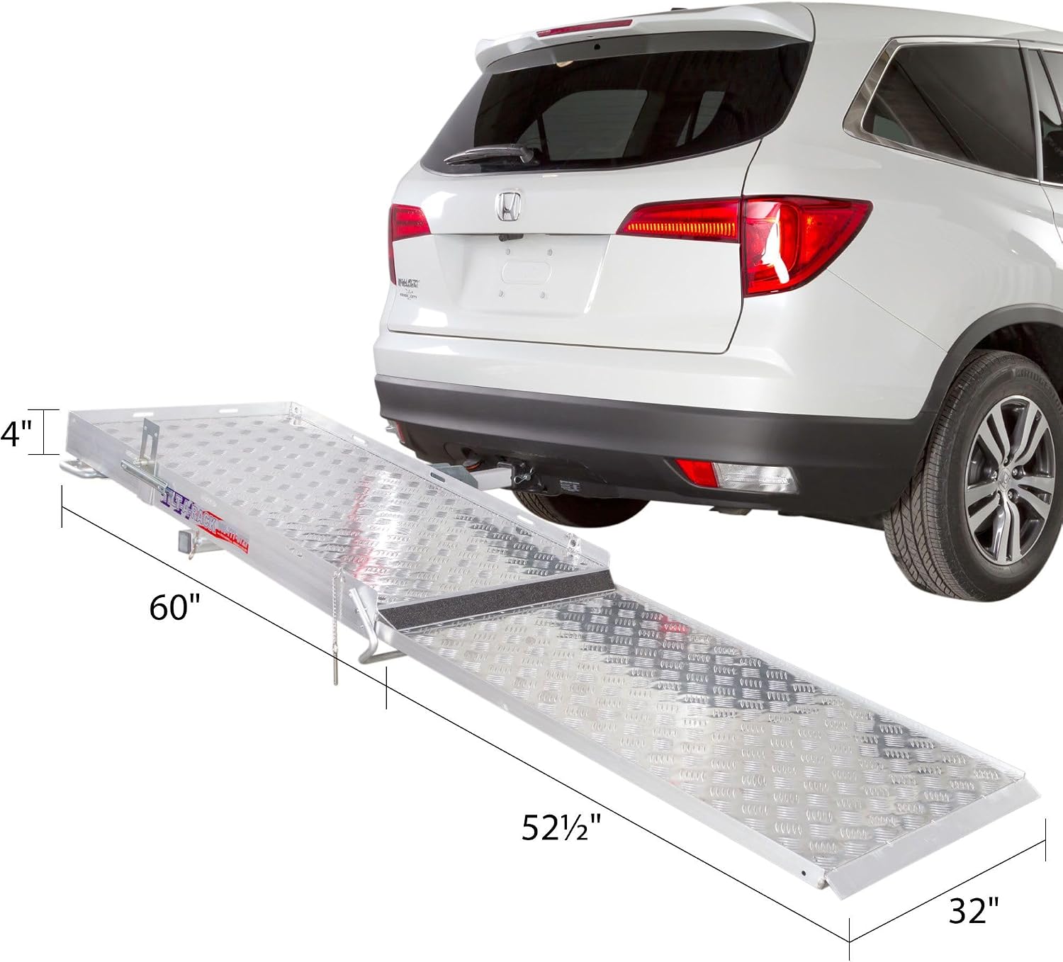 Hitch Wheelchair Carrier, 500 lb Cap, Tilt-A-Rack by Silver Spring
