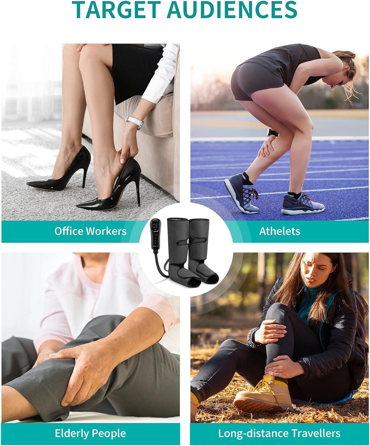 Nekteck Leg Compression Massager for Circulation and Relaxation