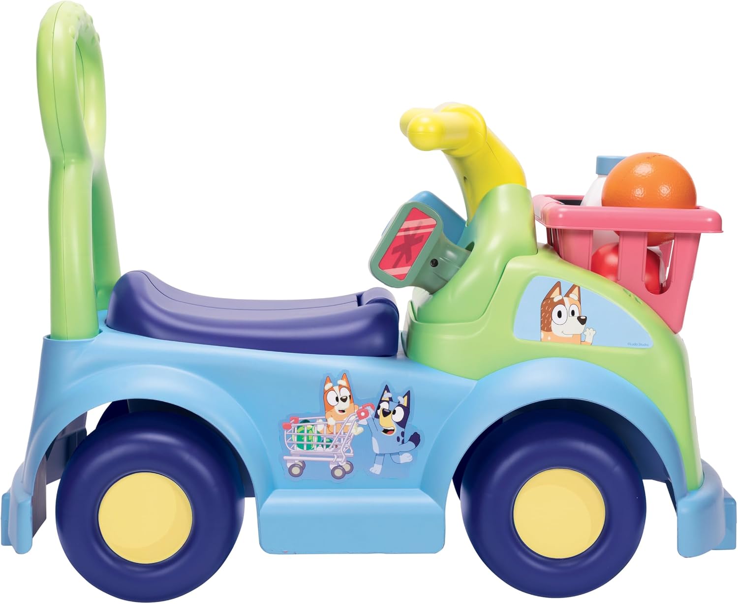 Bluey Shopping Cart Ride On for Baby, Toddler, Kids