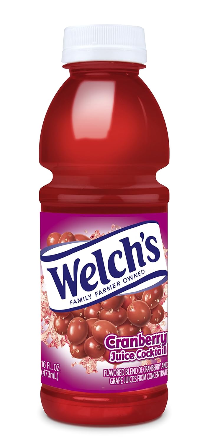 Welch's Juice Cocktail, No Preservatives, Concord Grape, 16 Ounce (Pack of 12)