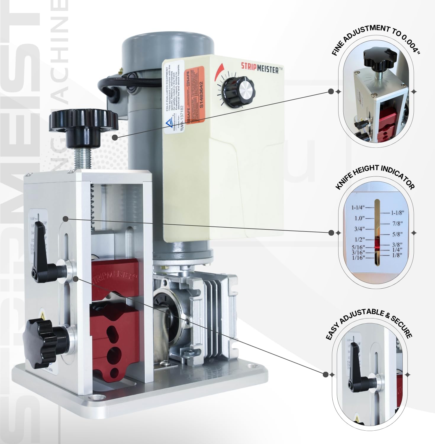 StripMeister E350x Electric Automatic Wire Stripping Machine – Wire Size Up To Ø1", Jam-Free