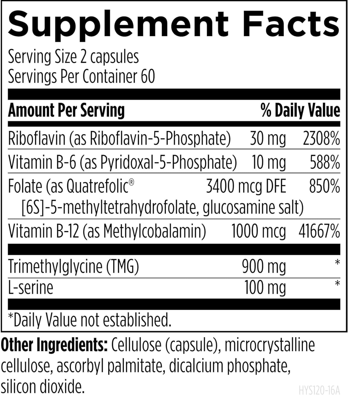 Designs for Health Homocysteine Supreme - Methylated B Vitamins with Riboflavin, B6, B12, Folate, L-Serine & TMG for Brain Support & Heart Health - Methylated Multivitamin (60 Capsules)