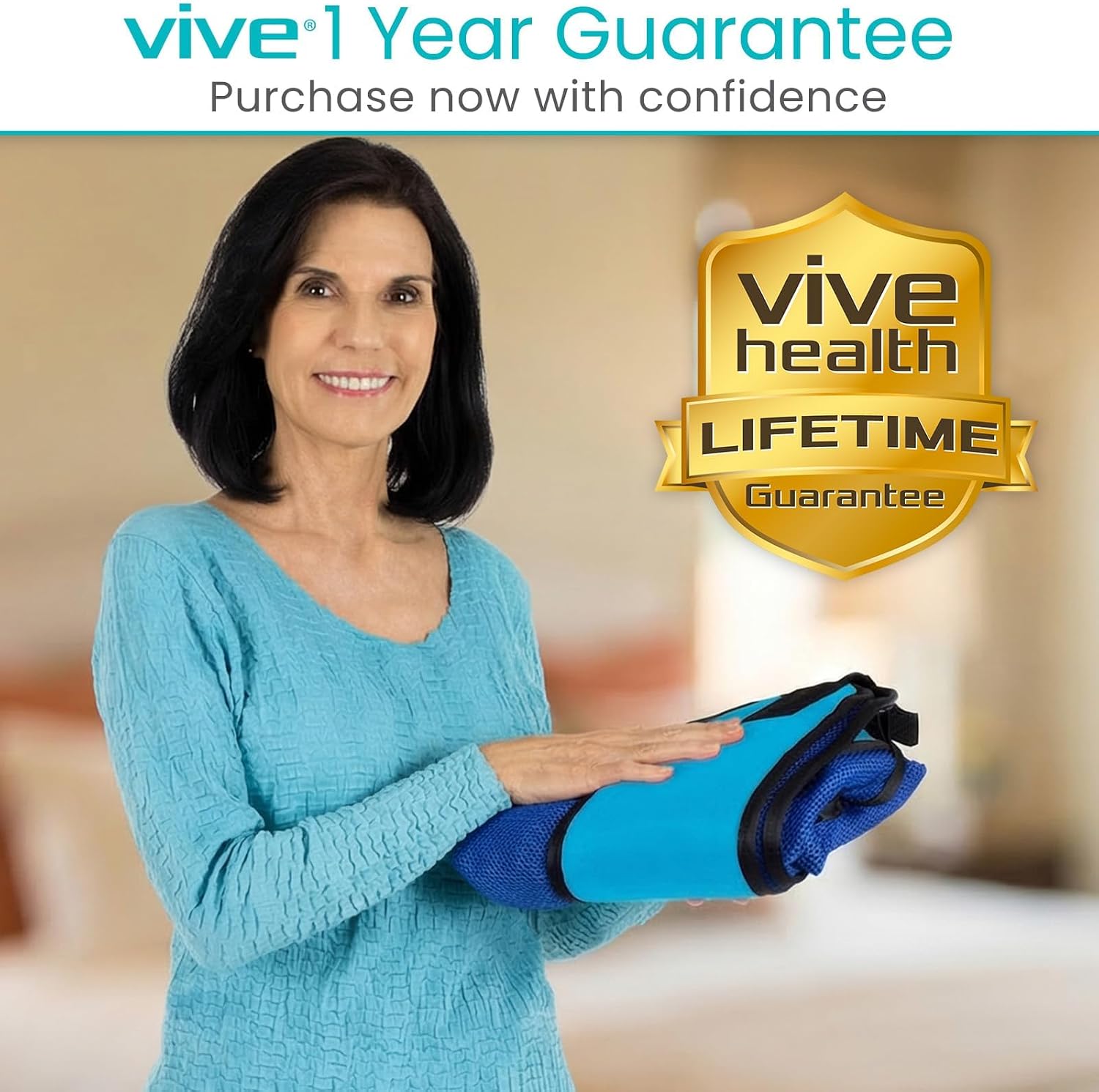 Vive Patient Lift Sling with Opening (400lb Capacity) - Lifting Aid Straps