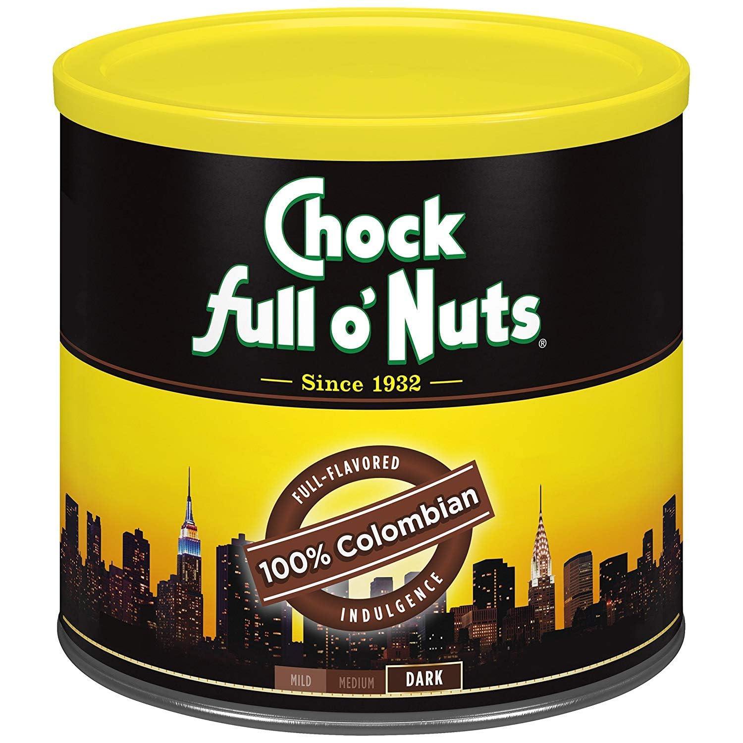 Chock Full o' Nuts French Roast Ground Coffee – Premium Beans in Recyclable Steel Can – Rich Flavor & Aroma, Dark Roast – Perfect for Drip, Pour-Over, Percolator – 26 Oz Can