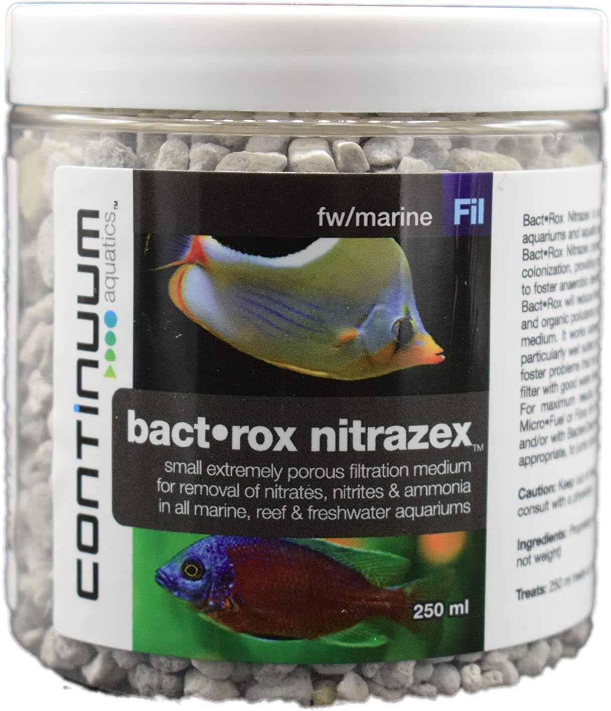 Continuum Aquatics Bact Rox Nitrazex, Bio Filter Media for Aquariums 250ml