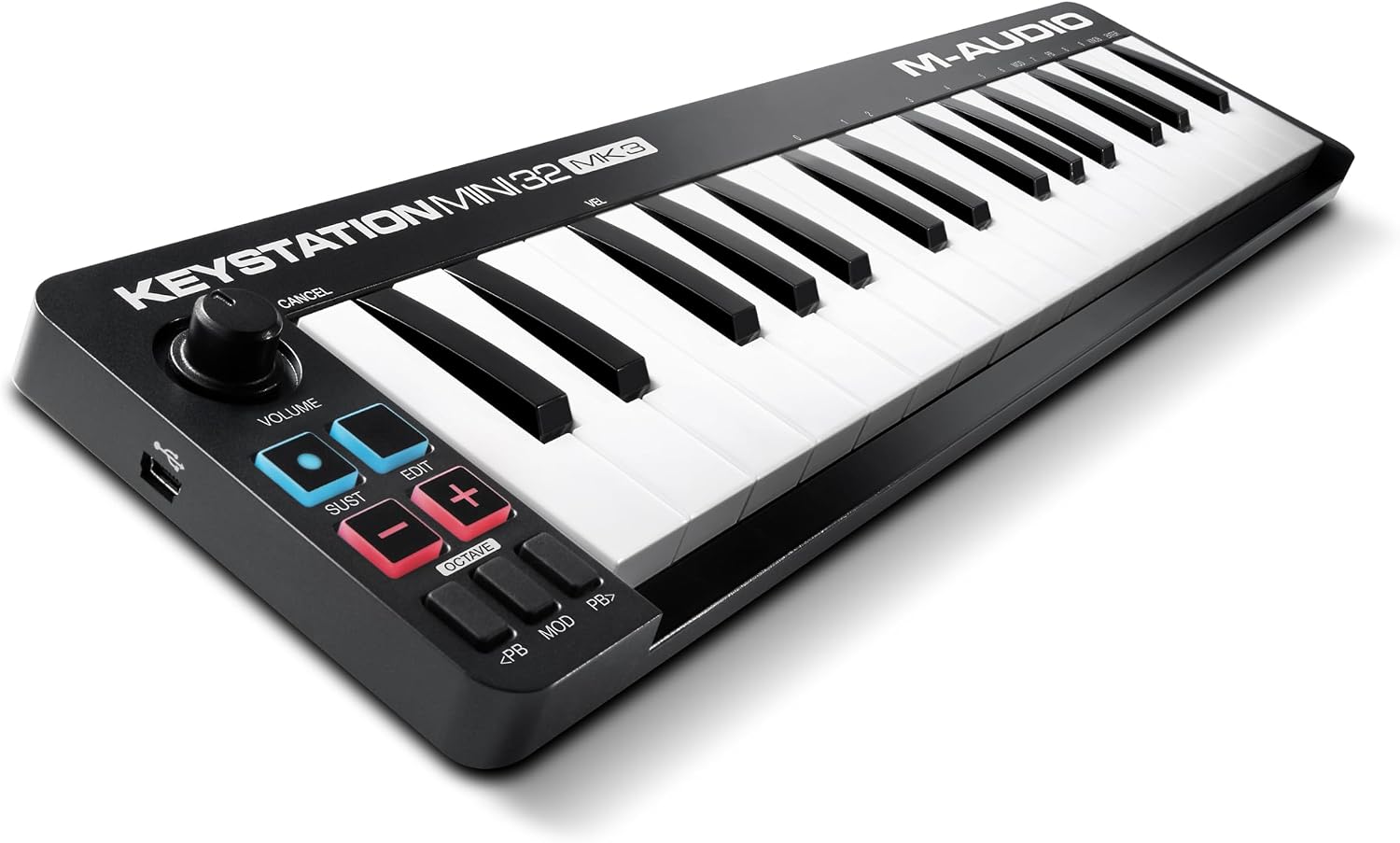 M-AUDIO Keystation Mini 32 MK3 USB MIDI Controller | Portable Mini Keyboard, 32 Velocity-Sensitive Keys, and Bundled DAW Recording Software