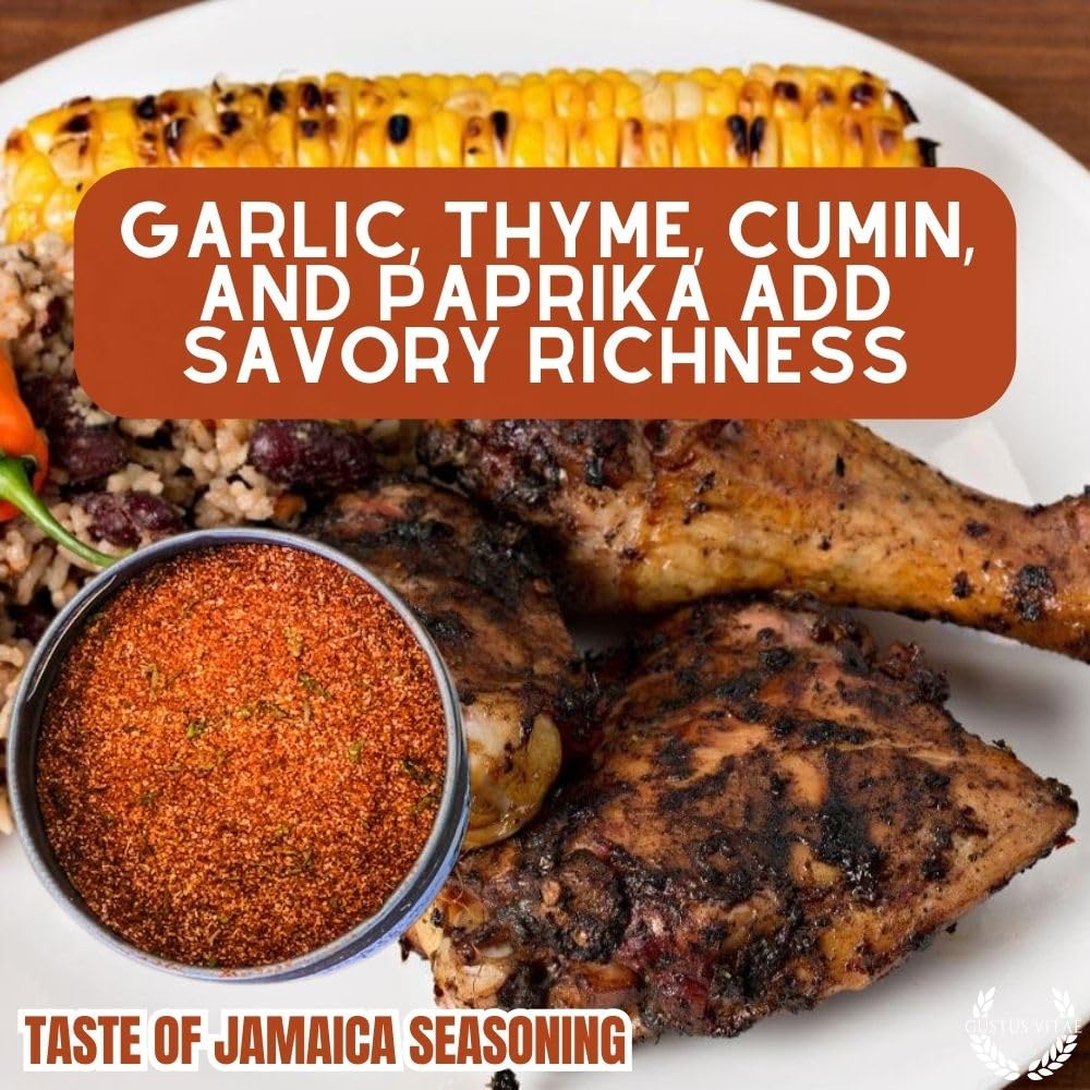 Gustus Vitae | Taste of Jamaica Seasoning | Jamaican Jerk Spice Blend | Premium Small Batch Seasoning | Gourmet Culinary Spices | All Natural | Non