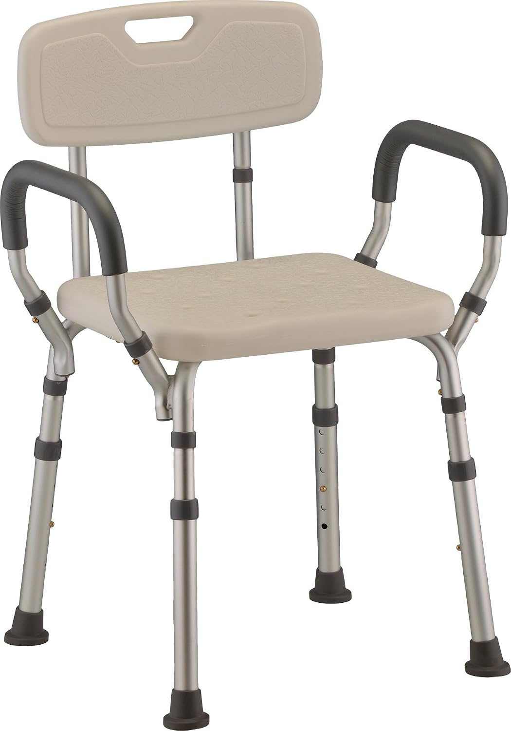 NOVA Medical Products Bath & Shower Seat with Arms and Back, White, 8 Pound