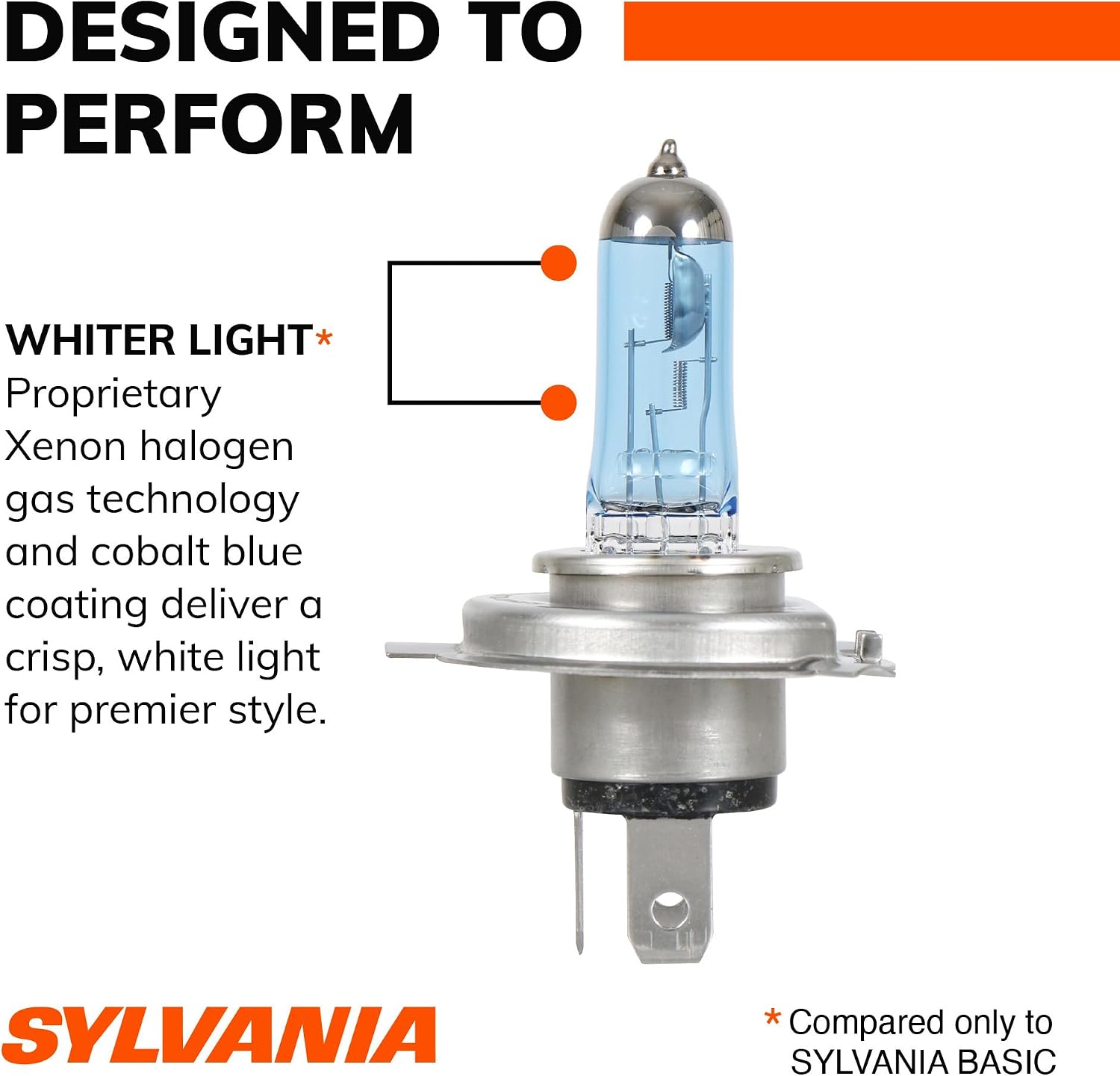 SYLVANIA - 9003 (HB2, H4) SilverStar zXe Gold High Performance Halogen Headlight Bulb - Headlight & Fog Light, Bright White Output
