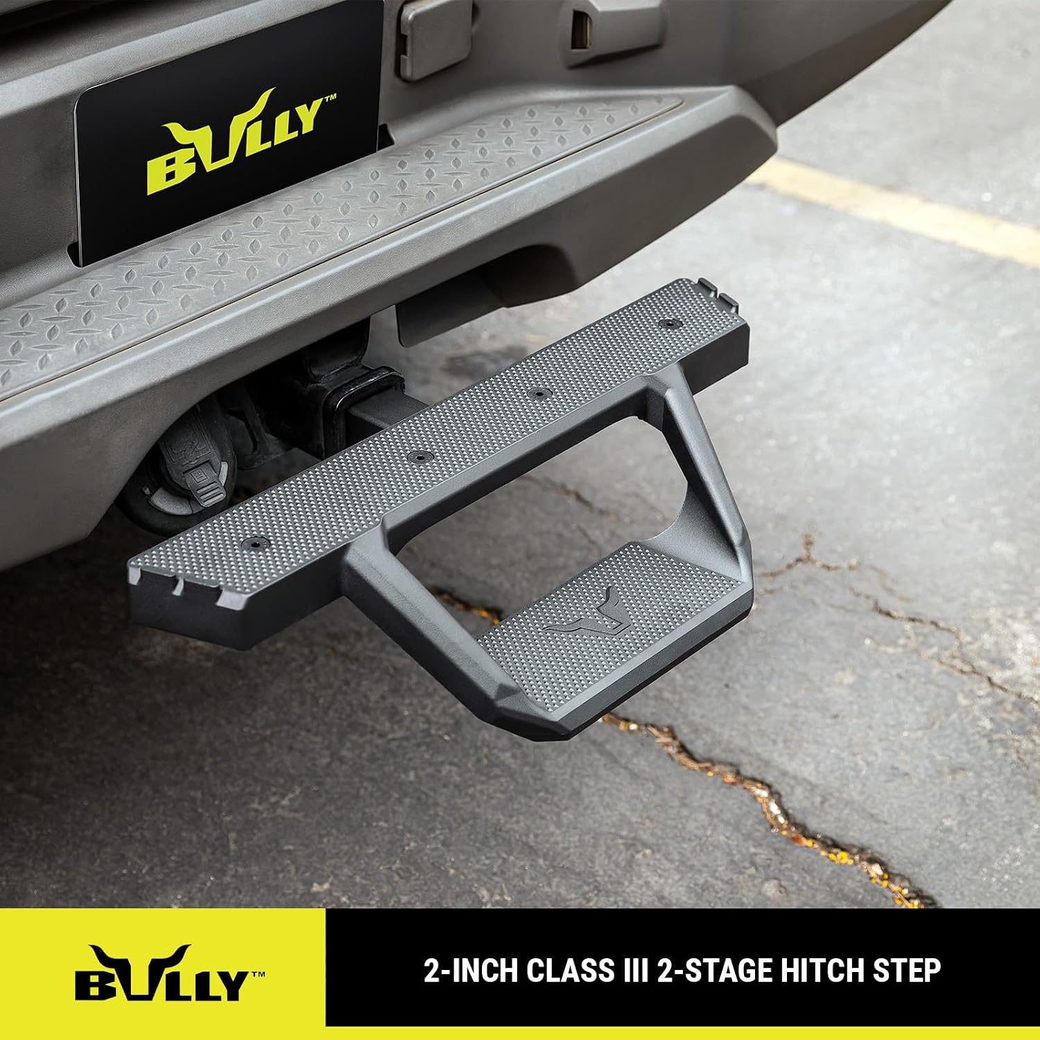 Bully BBS-1200 Black Cast Aluminum Hitch Step, 23" Wide