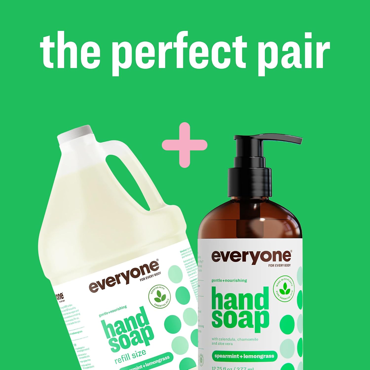 Everyone 3-in-1 Soap Body Wash Bubble Bath Shampoo Coconut Lemon 32oz 2pk | Natural essential oil formula | body wash | shampoo | bubble bath in one | coconut lemon scent | bulk value 2-pack