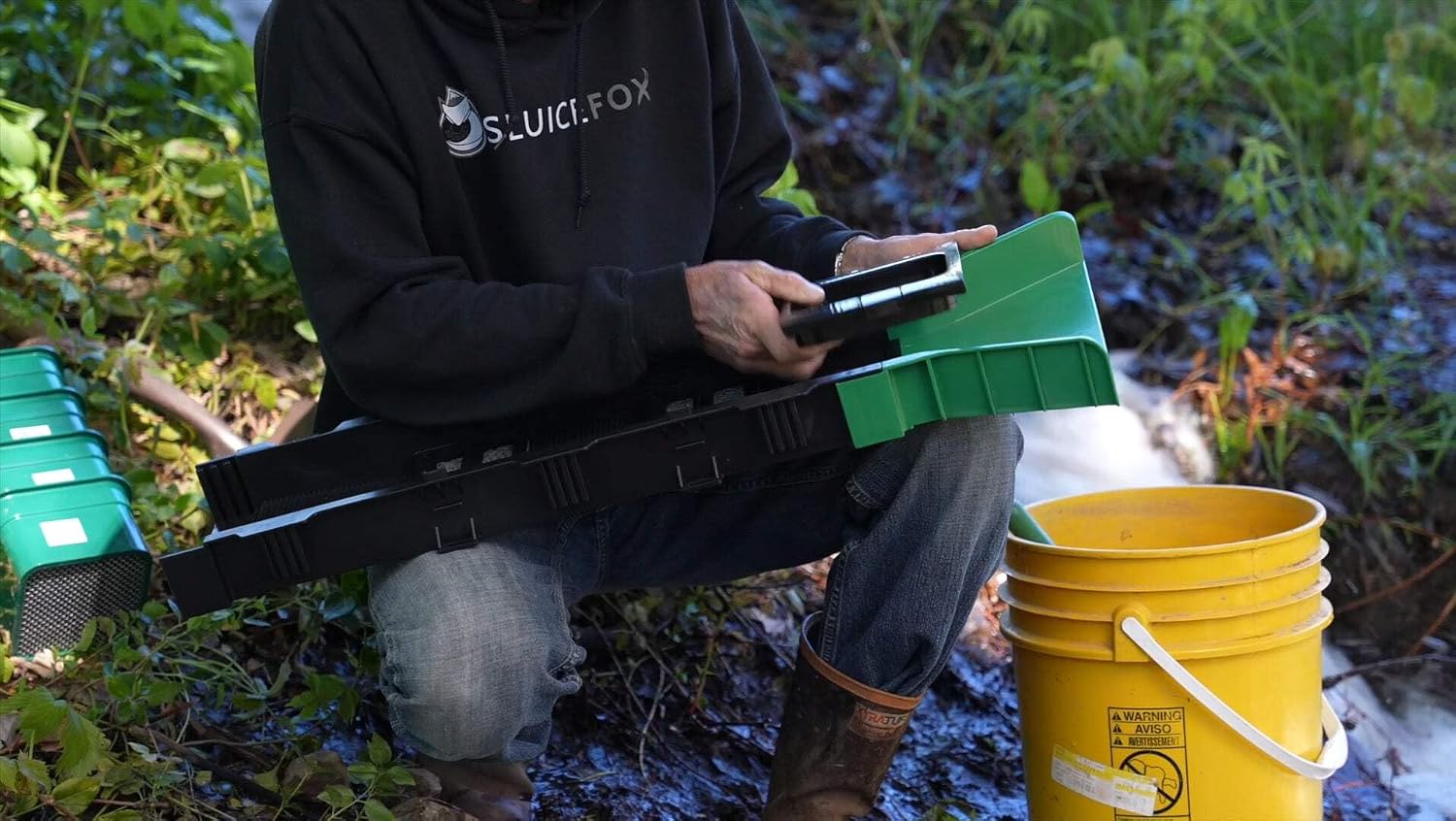 From the Complete Selection of Sluice Fox Modular Sluice Box Parts, Add-Ons, and Accessories for Gold Panning Kits – Upgrade Your Sluice Box for Optimal Performance Sluice Box Only (Green)
