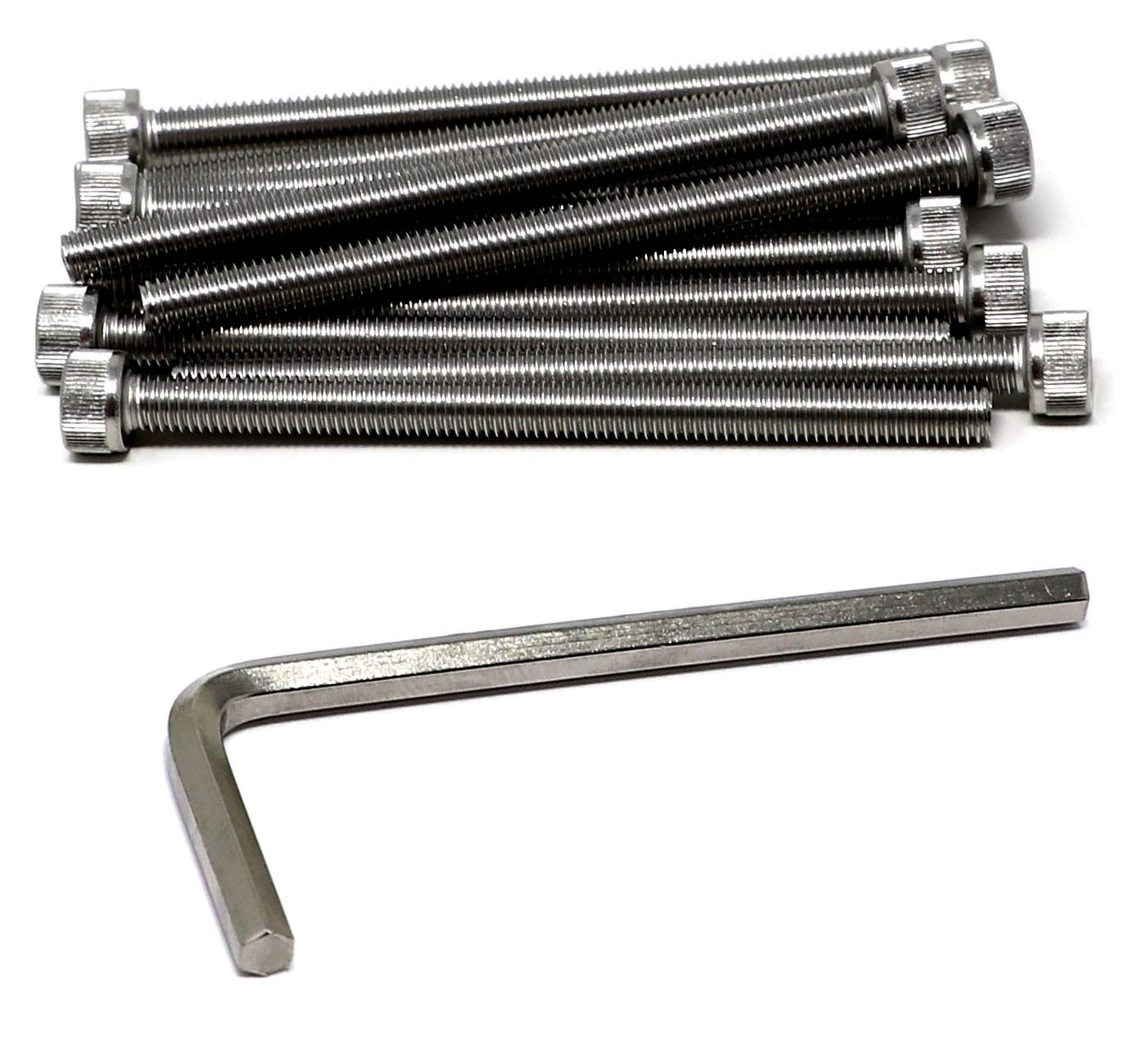 iexcell 20 Pcs M8 x 30/35/40/45/50 mm Stainless Steel 304 Hex Socket Head Cap Screws Bolts Assortment, Fully Threaded