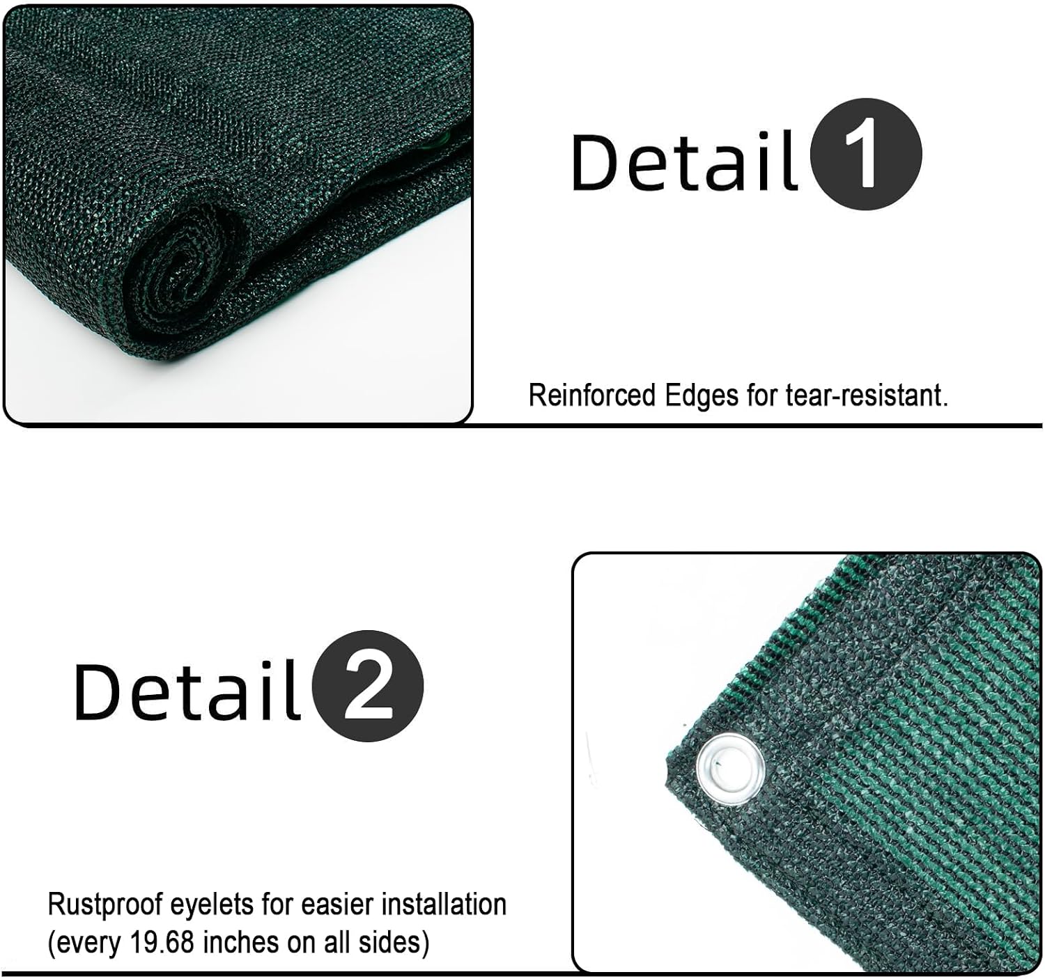 SUNLAX 3'x10' Black Balcony Privacy Screen Fence Windscreen 90% UV Block