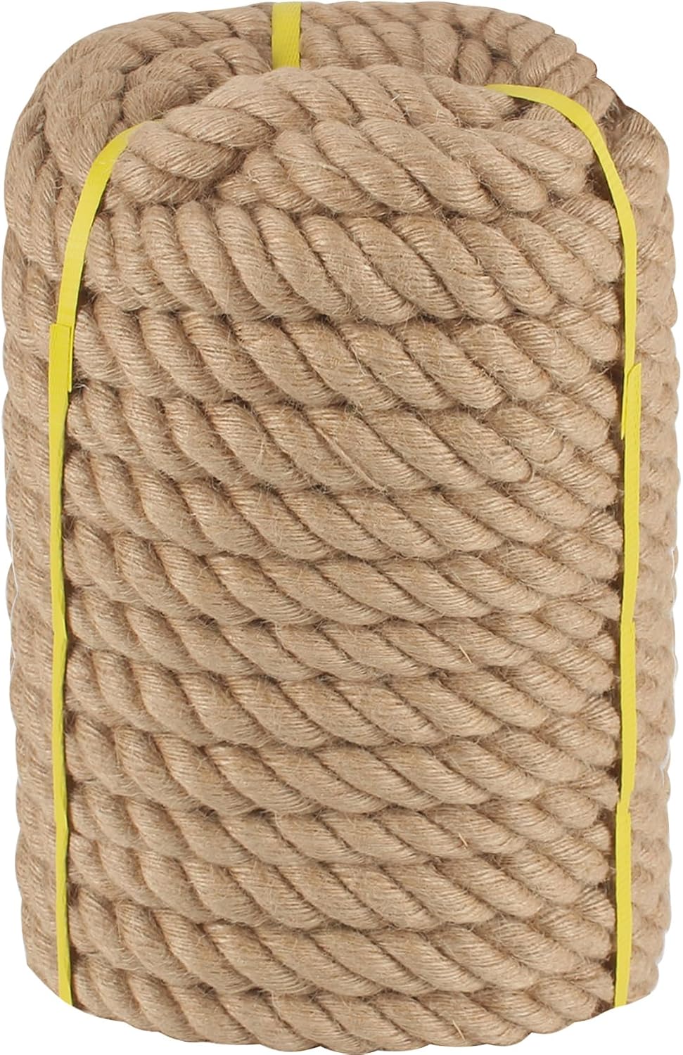 Jute Rope 1 in x 100 ft Thick Twisted Manila Ropes Natural Hemp Rope for Swing Bed, Railing, Crafts, Docks, Tug of War, Decorating, Nautical, Landscaping, Hammock