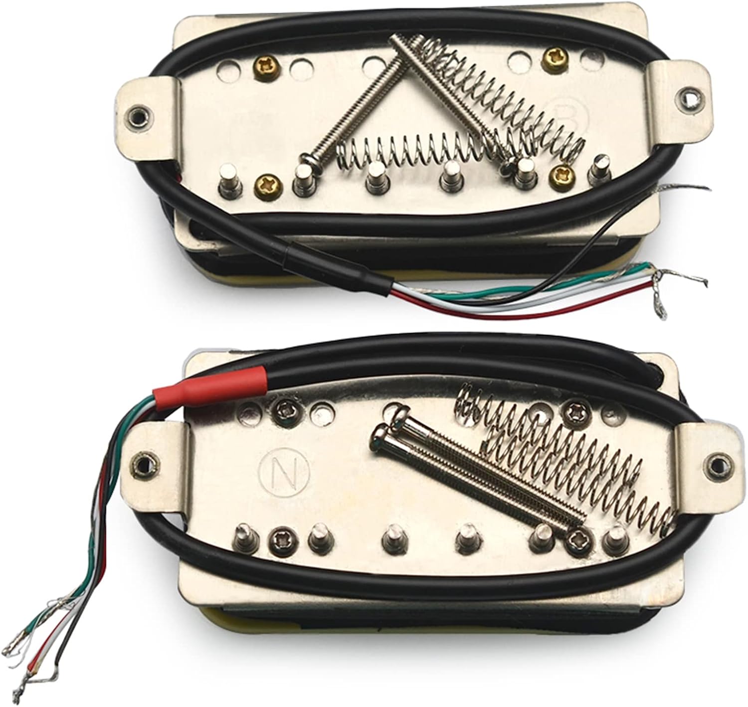 SAPHUE Alnico 5 Humbucker Pickup Double Coil Electric Guitar Pickups Set with Neck and Bridge with Prewired and Screws Parts Accessories Kit Black