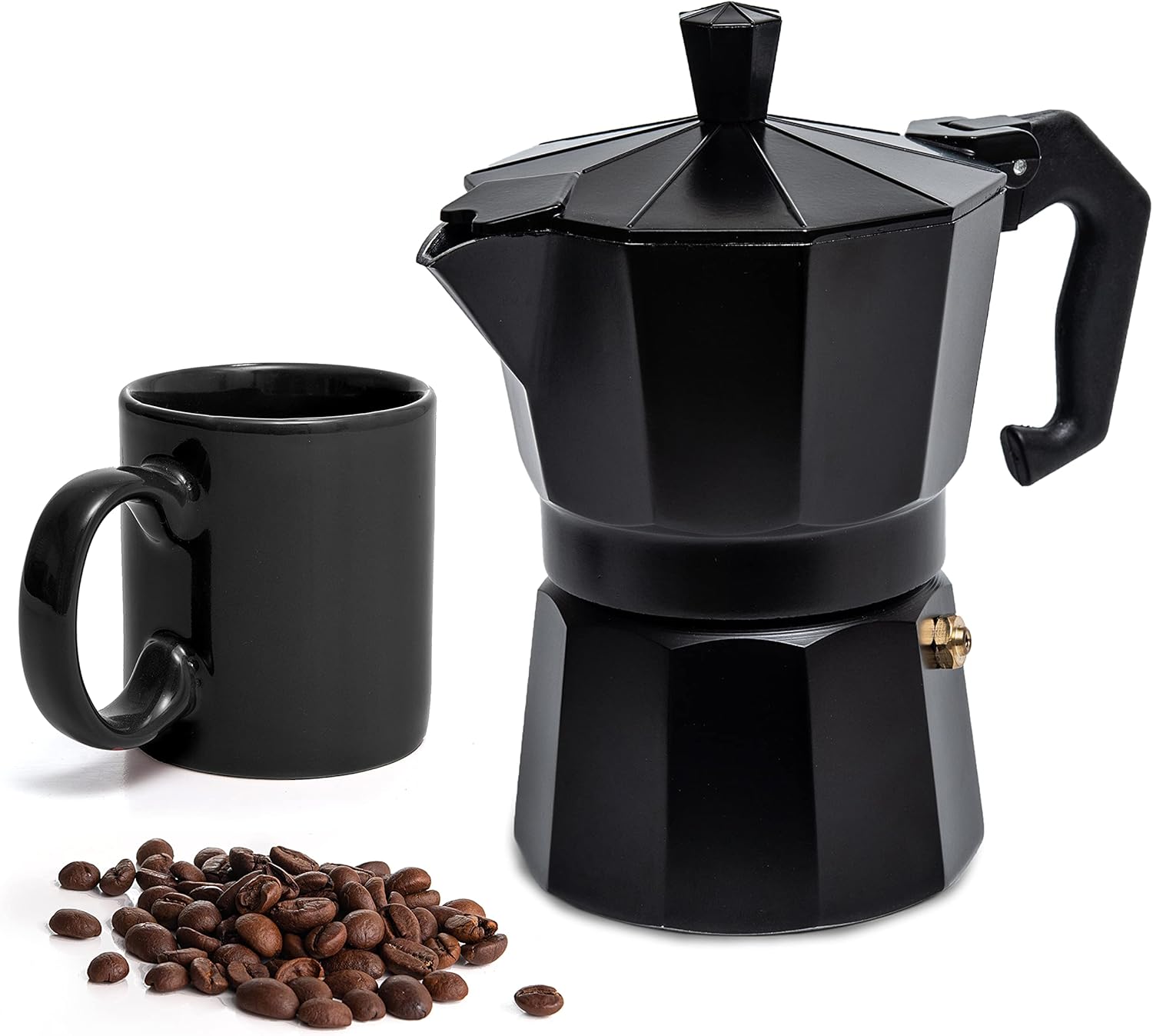 Mixpresso 3 Cup Moka Pot Stovetop Espresso Maker, Italian Cuban Coffee Pot