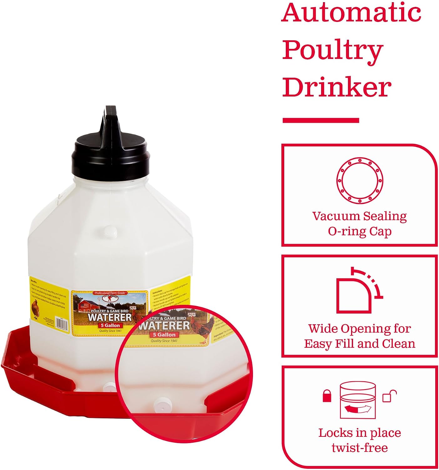 Little Giant Plastic Poultry Waterer