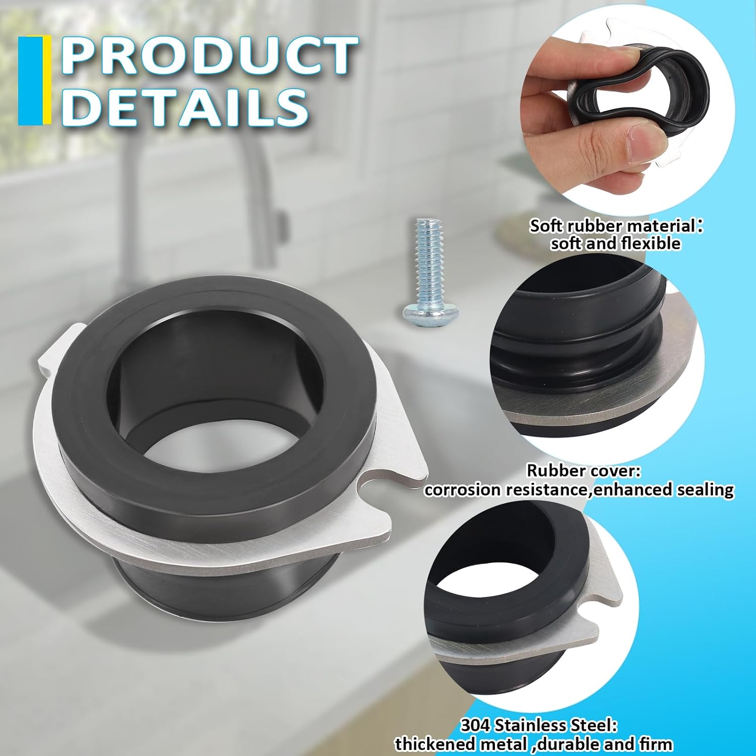 75499 Flex Coupler Garbage Disposal Replacement Parts Compatible with Insink-erator