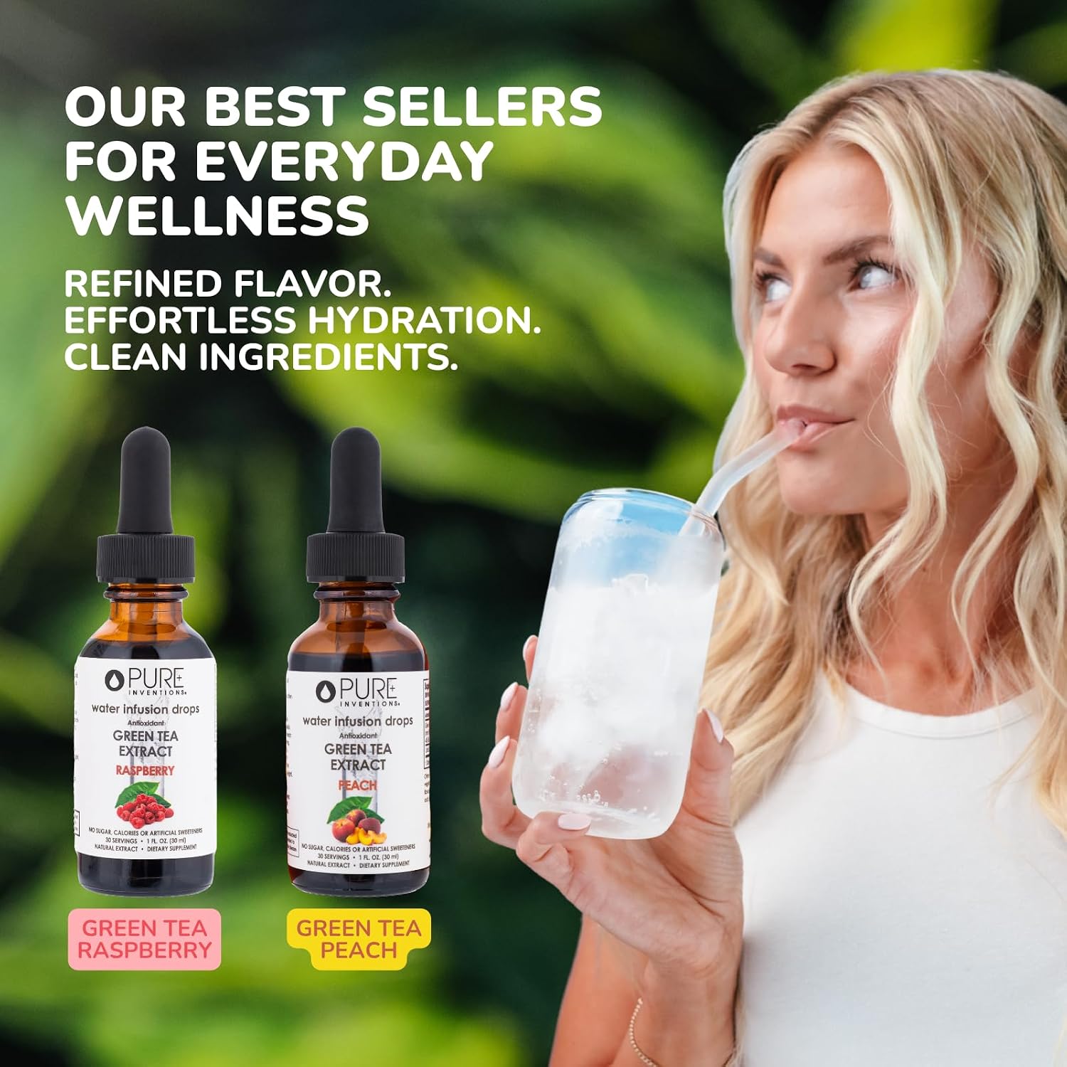 Pure Inventions Water Enhancer Drops - Refreshing and Delicious - Antioxidants, Electrolytes - No Sugar, Calories, or Artificial Sweeteners - Cranberry and Elderberry (60 Servings)