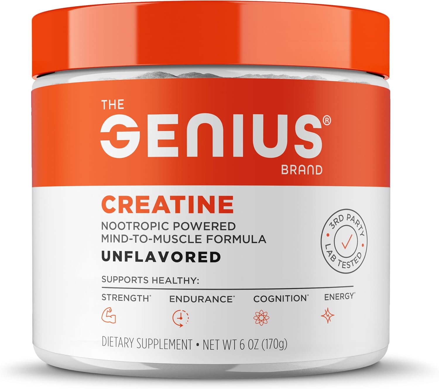 Genius Creatine Powder, Sour Apple, 25 Servings | Ultra-Pure Creatine Monohydrate with Beta-Alanine and Nootropics for Strength, Muscle and Performance Support