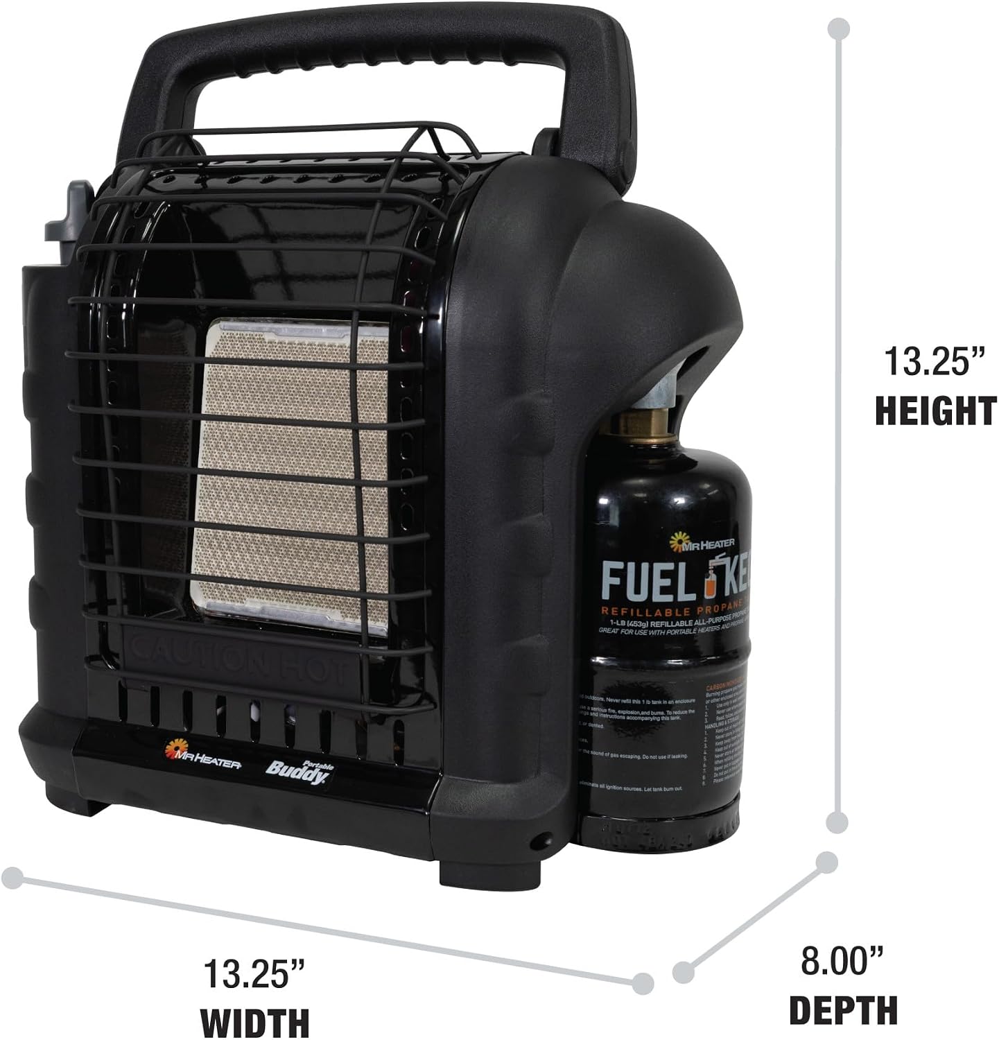 Mr. Heater 9,000 BTU Portable Buddy Midnight Series Radiant Propane Heater