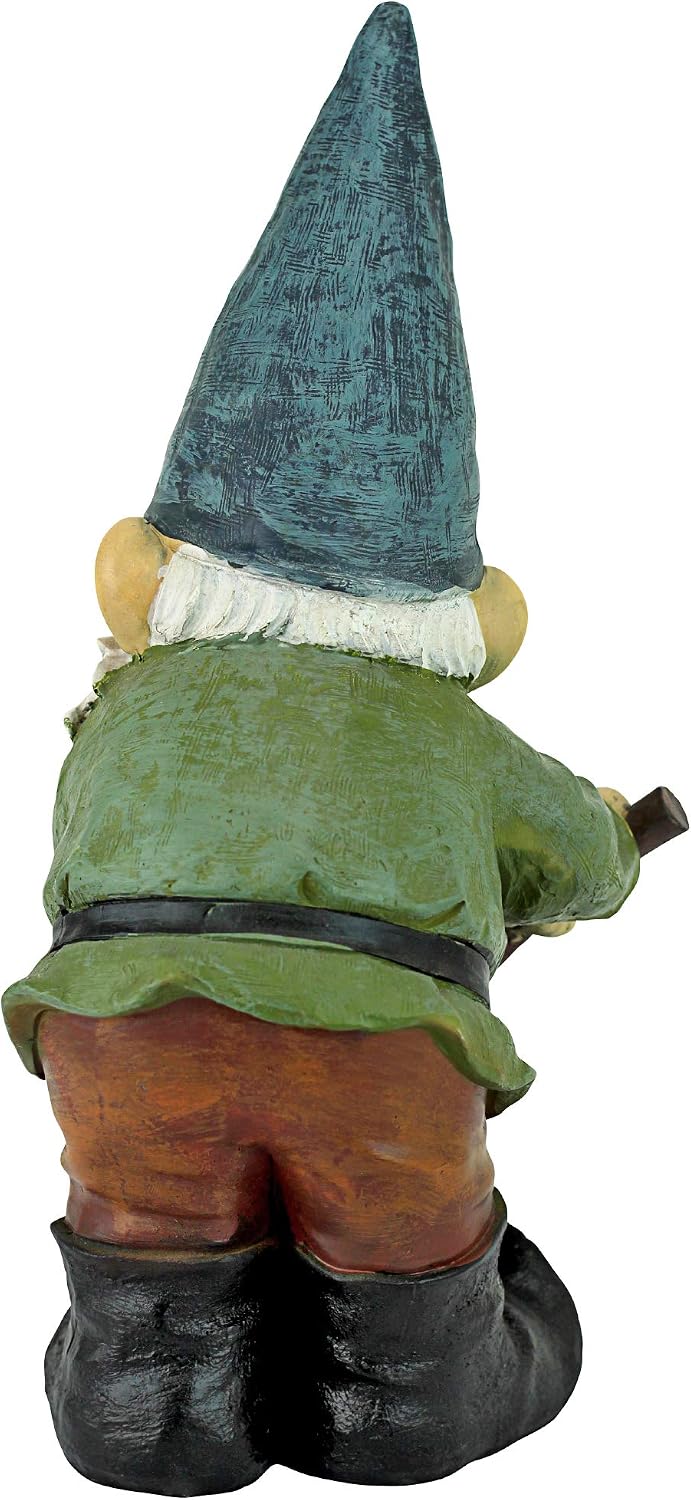 Design Toscano Garden Gnome Statue - Digger The Gnome - Outdoor Garden Gnomes - Funny Lawn Gnome Statues