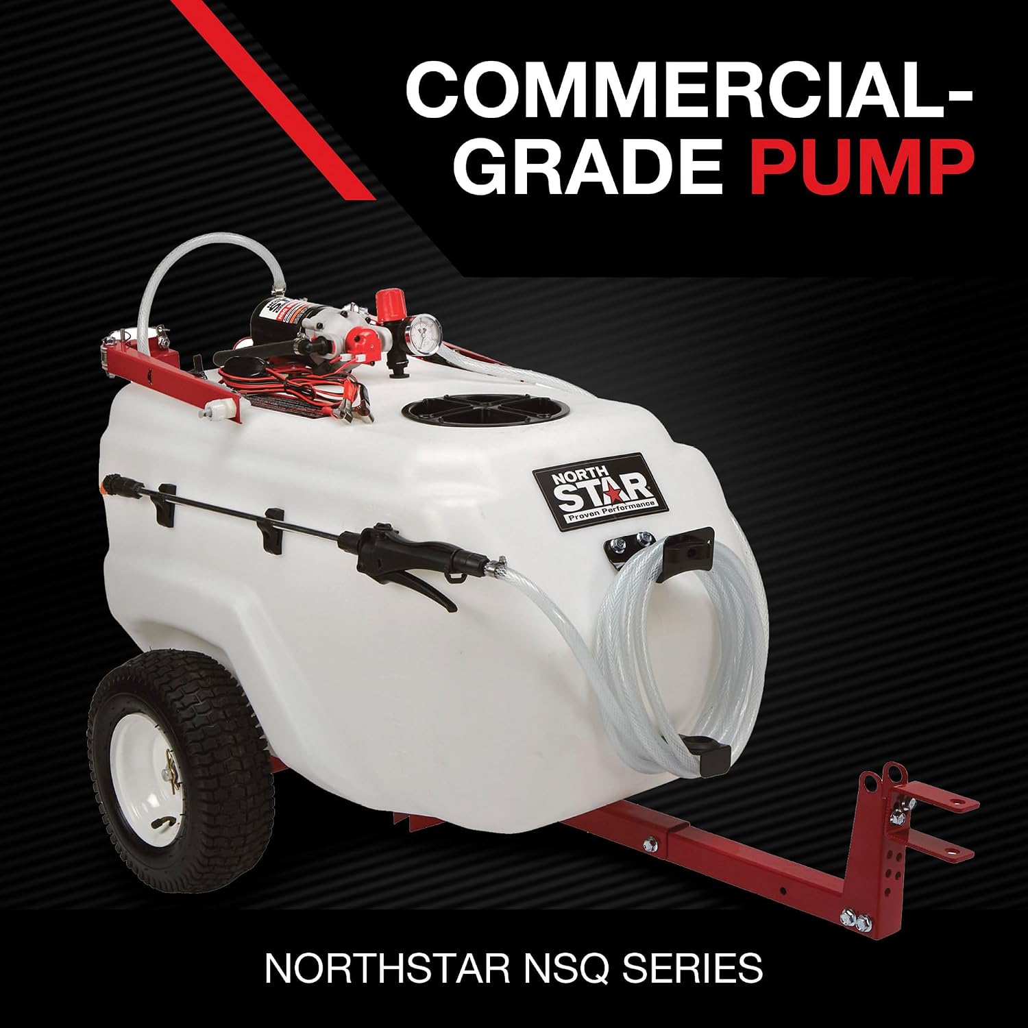NorthStar 31-Gallon Tow-Behind Boom/Spot Sprayer, 2.2 GPM, 12V, 70 PSI | NSQ on-demand pump, Spring-loaded breakaway boom, Wide-area coverage