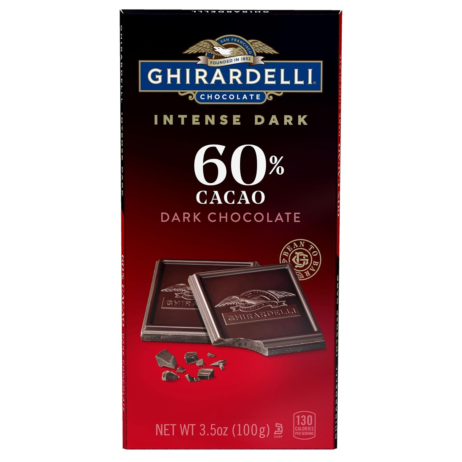 Ghirardelli, Intense Dark Chocolate Bar, 72% Cacao, Bar, 3.5 Ounce