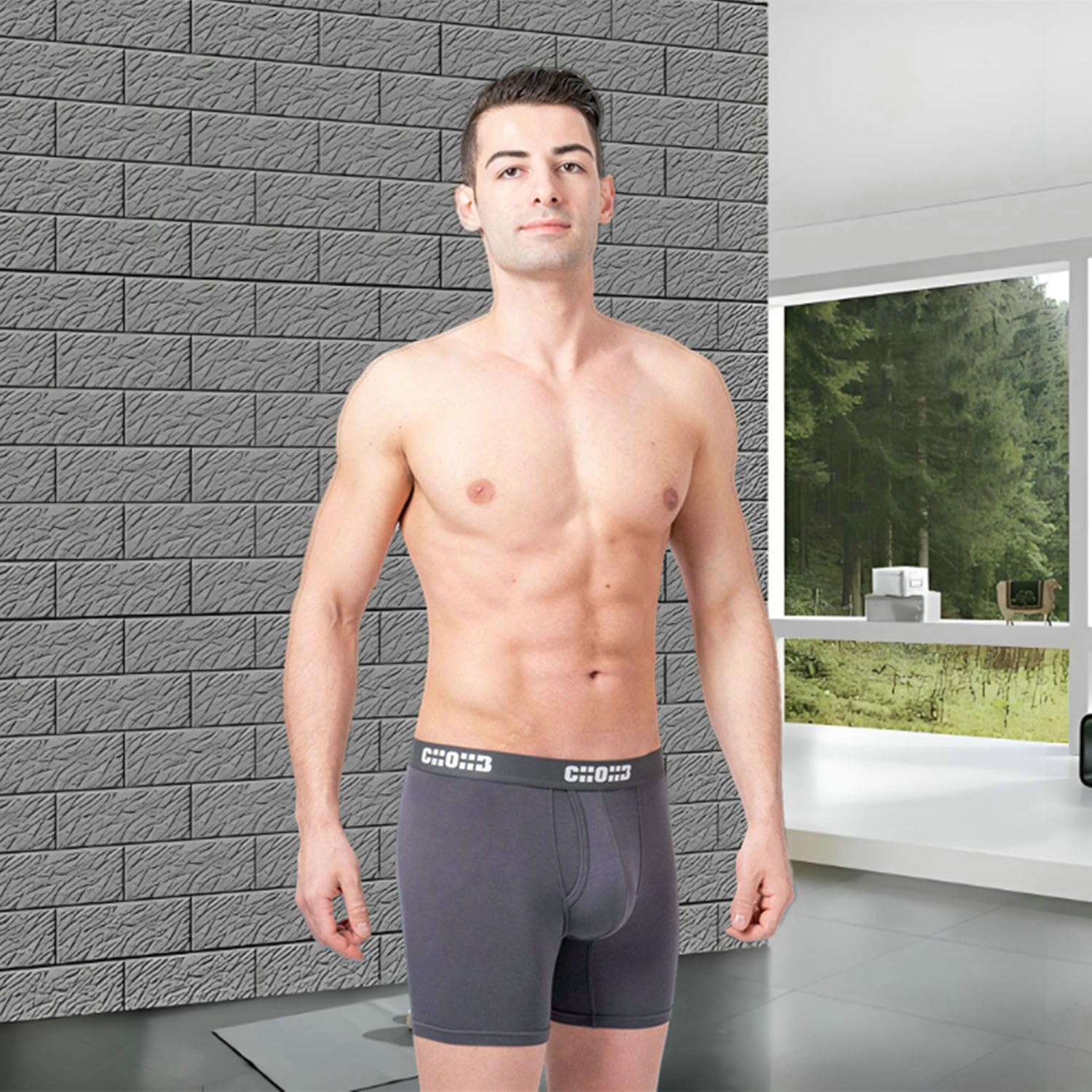 Men's Underwear Micro Modal 3 Pack Boxer Briefs Open Fly