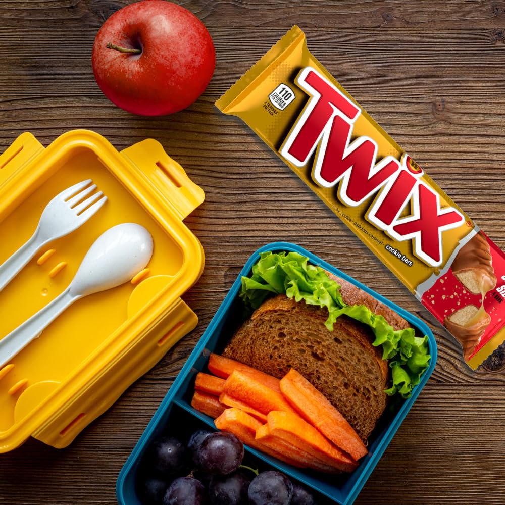 TWIX Full Size Milk Chocolate Caramel Cookie Candy Bars, Bulk, 36 ct | Crunchy cookie and chewy caramel in full size bars individually wrapped, for party favors, sharing, movie nights, gift box