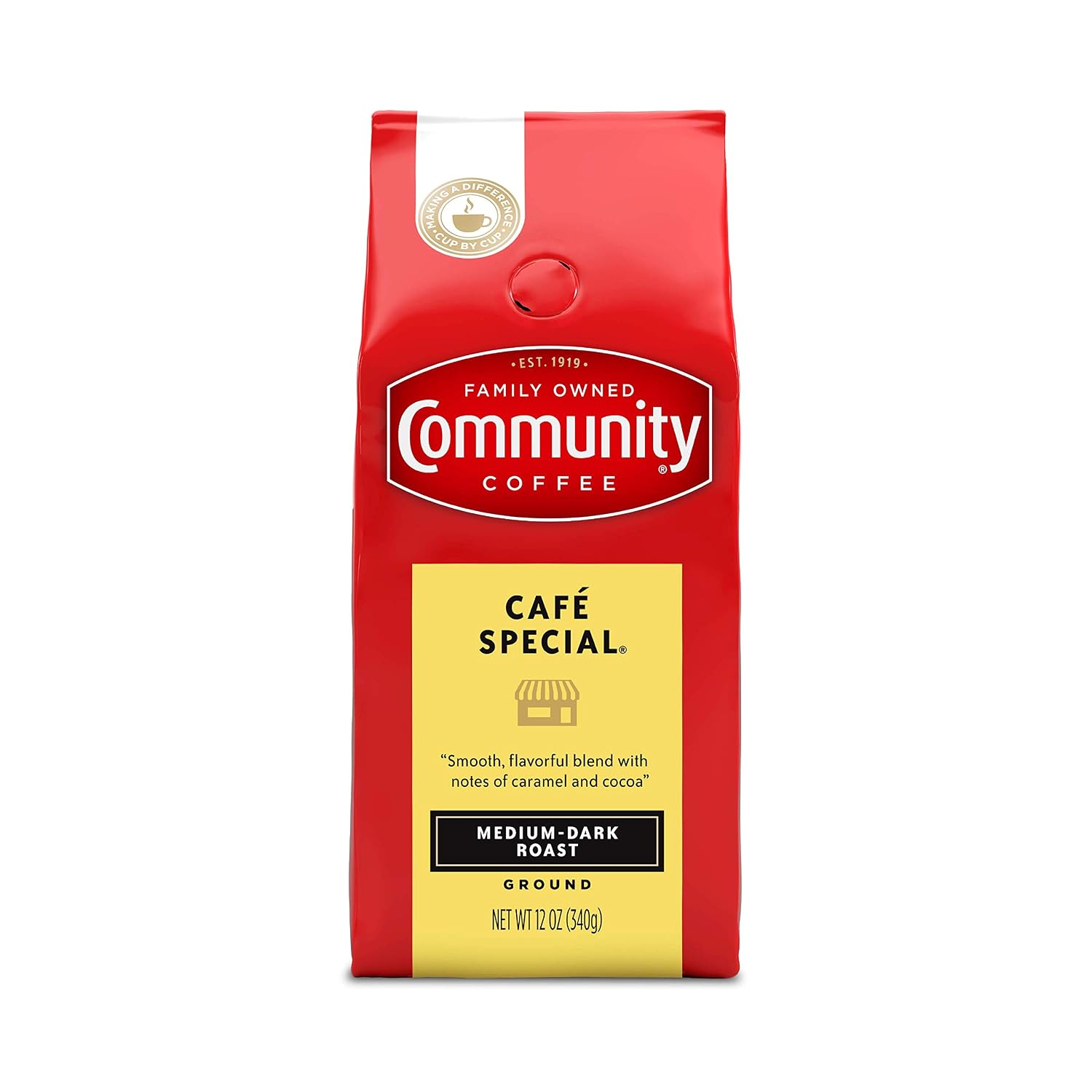 Community Coffee French Roast, Ground Coffee, Extra Dark Roast, 12 Ounce Bag (Pack of 1)