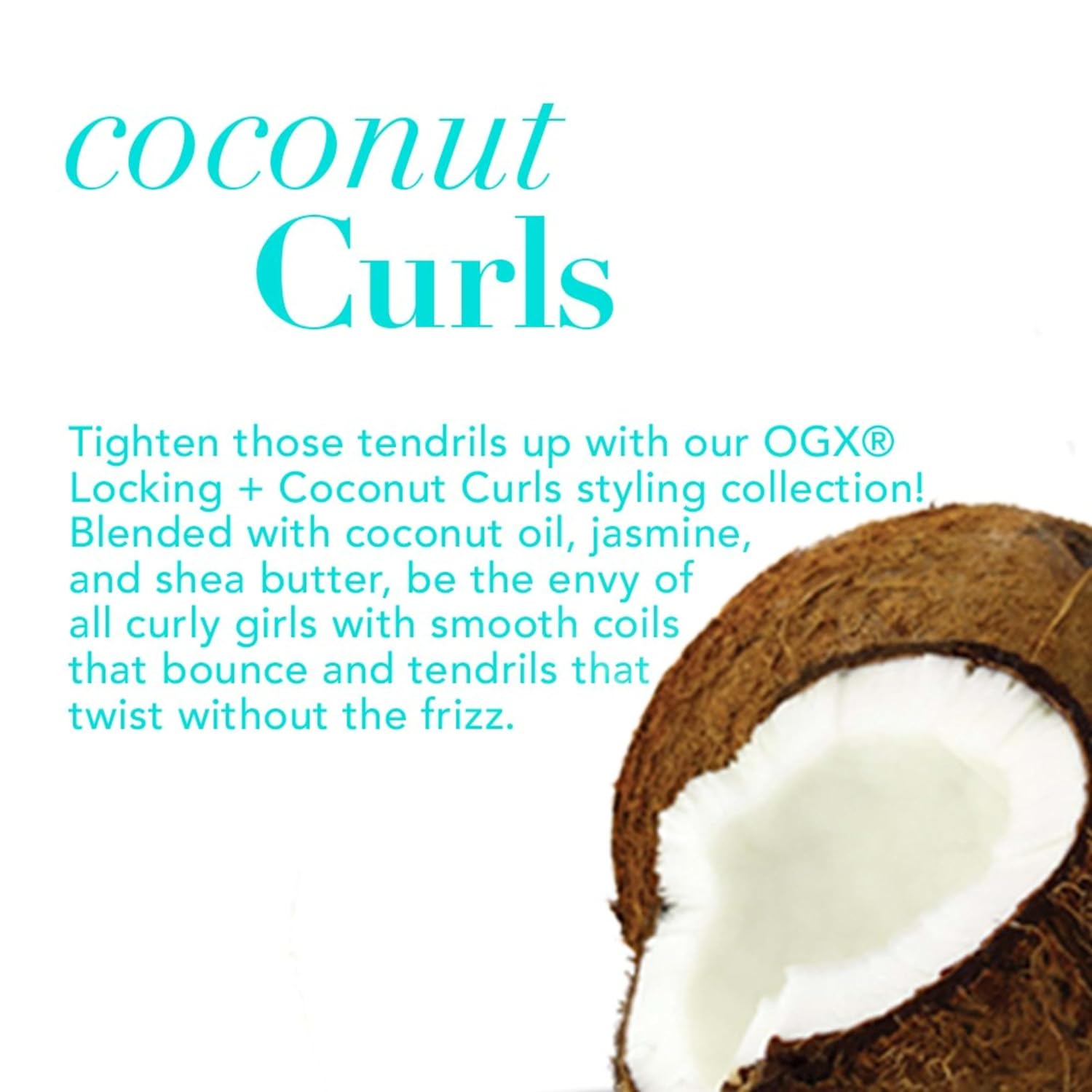 OGX Locking + Coconut Curls Finishing Mist, 6 Fl Oz