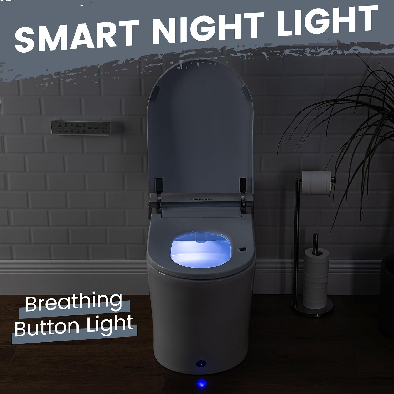 ADA Smart Toilet Bidet with Auto Open Close Heated Seat(K050Pro) | Bidet Toilet with Tank, 1000g MaP Quiet Flush, Comfort ADA Seat, Foam Shield, Dryer, Foot Sensor, Auto & Blackout Flush
