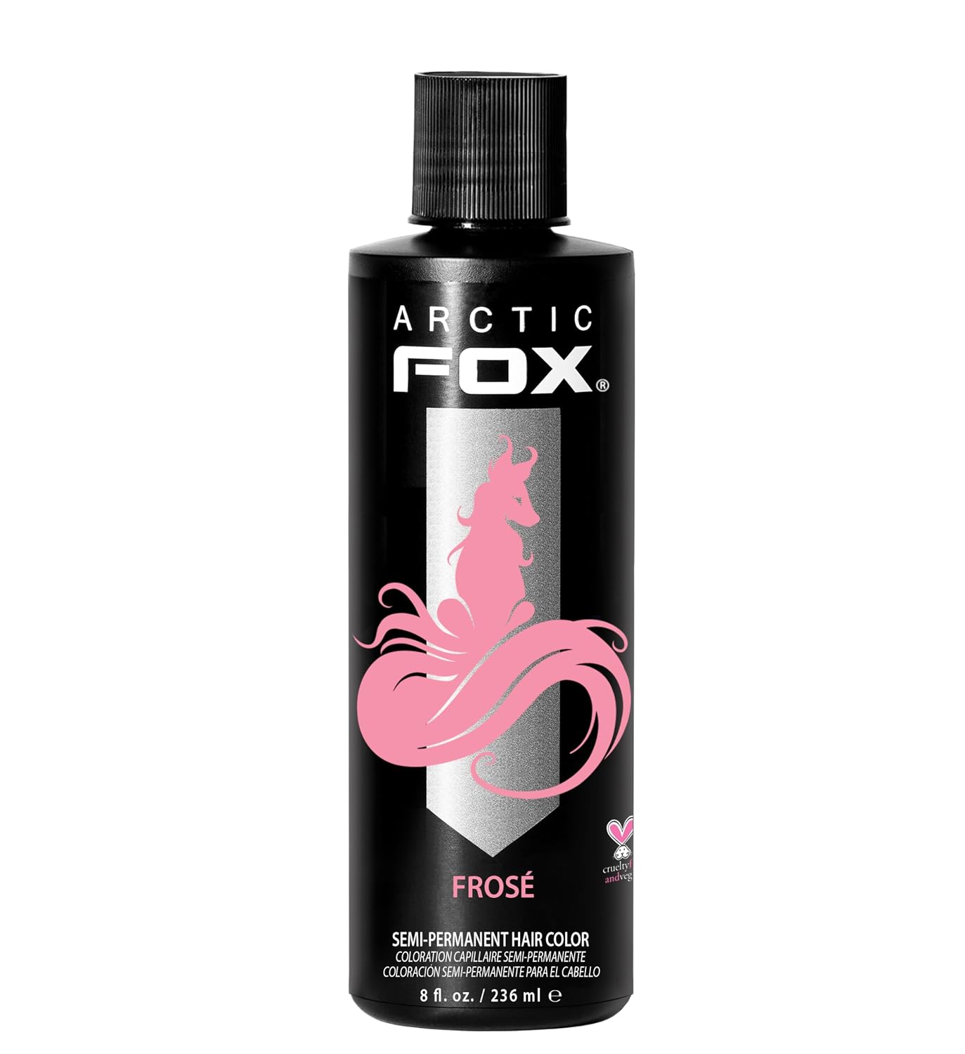 ARCTIC FOX Virgin Pink Semi-Permanent Hair Color - Vegan - 4 fl oz | Vivid and Vibrant, Cruelty Free, Ammonia Free, Peroxide Free, , Cream Formula