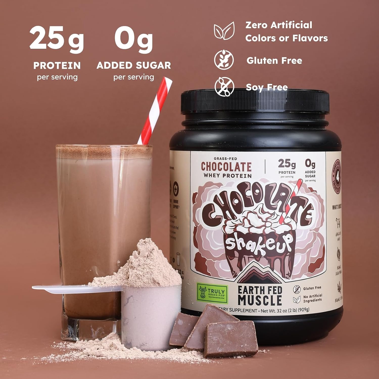 Earth Fed Muscle Whey Back Vanilla Irish Grass Fed Whey Protein Isolate | 25g protein per scoop, Third-Party Certified. Smooth vanilla, zero artificial sweeteners. Cold-processed in Ireland.