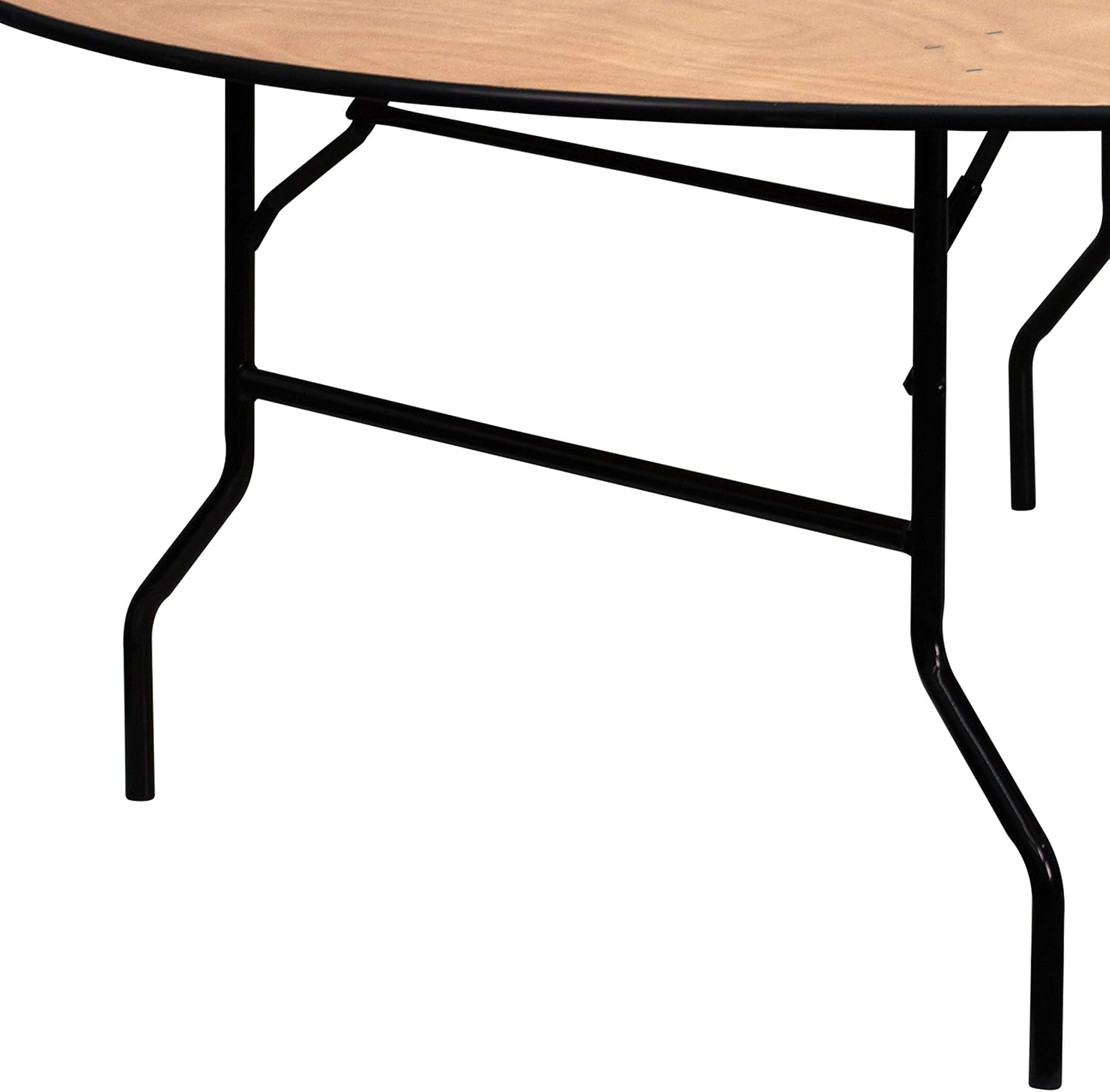 Flash Furniture Furman 6' Round All-Occasion Wood Folding Event Table, Foldable Round Portable Banquet Table with Wooden Top