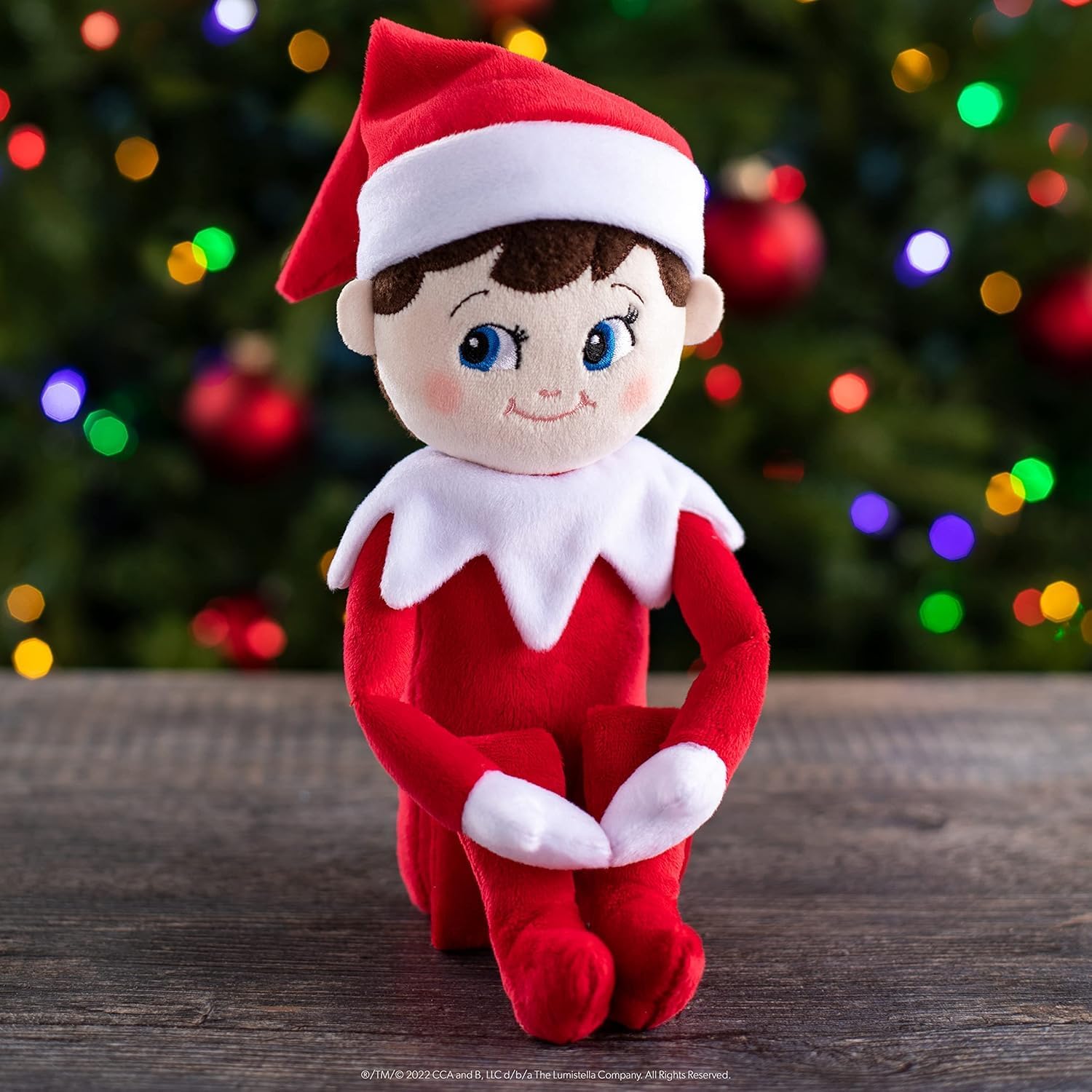 The Elf on the Shelf Plushee Pals - 17-inch Scout Elf Plush Toys Blue Eyed Boy- Huggable and Lovable Stuffed Elf Plush