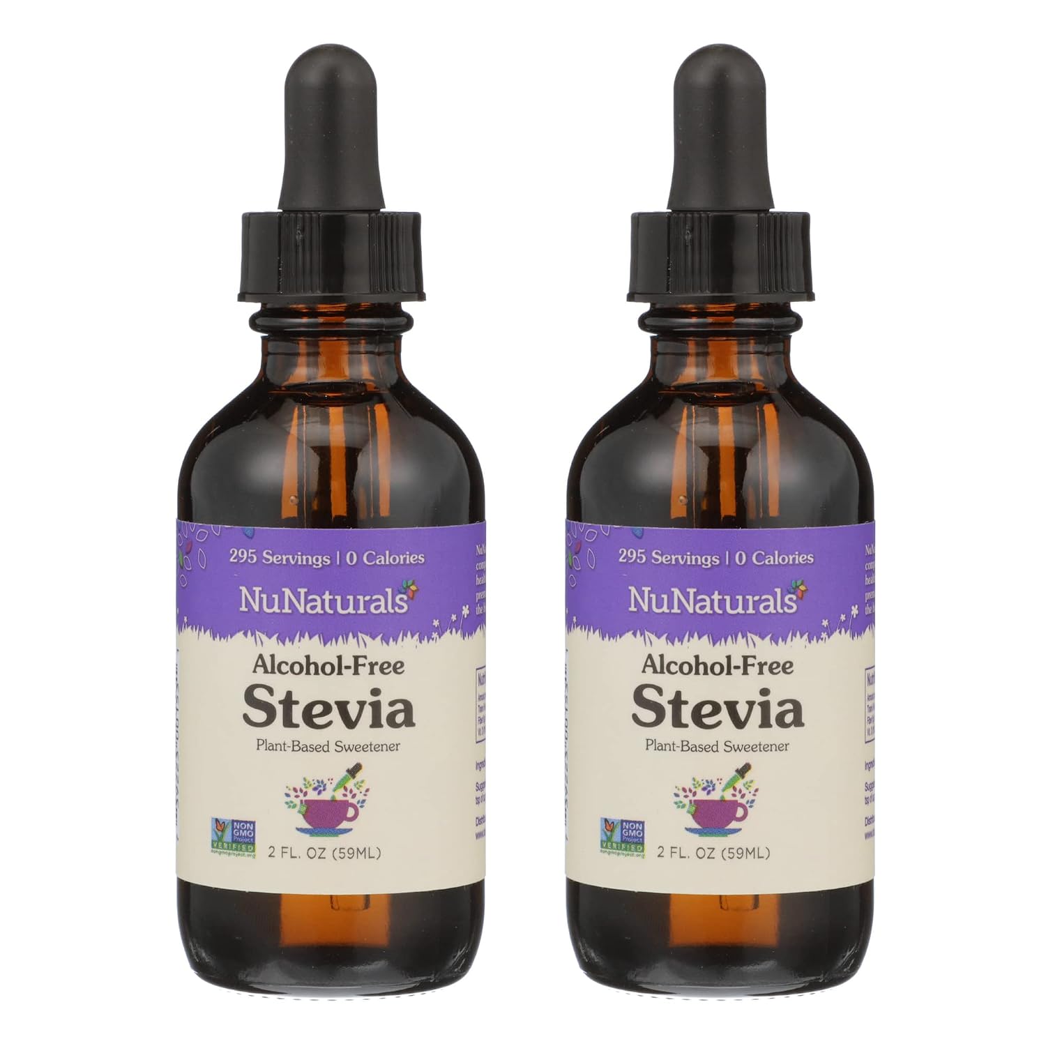 NuNaturals Liquid Stevia Sweetener, Unflavored Alcohol-Free, 2oz
