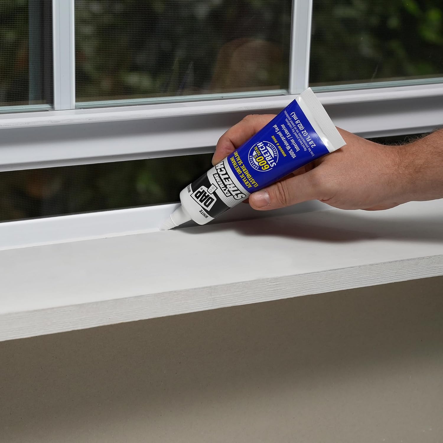 DAP Extreme Stretch Acrylic Urethane Premium Elastomeric Sealant, White, 10.1 Oz (7079818715)