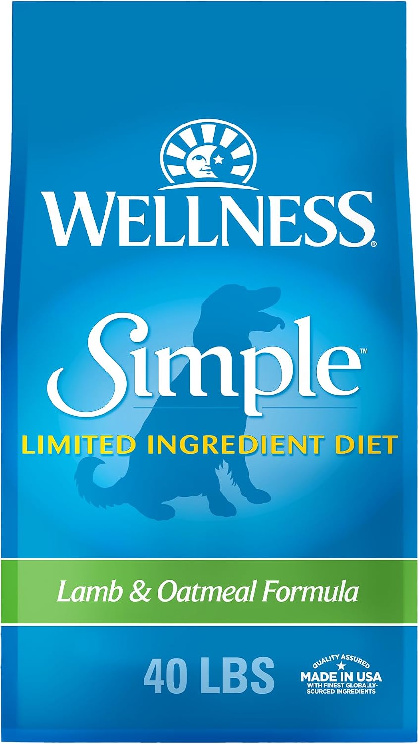 Wellness Simple Limited Ingredient Small Breed Adult Dry Dog Food, Grain Free Kibble, Sensitive Stomach, Skin & Coat Support, Natural, Chicken Free, Salmon and Potato Recipe, 10.5 lb Bag