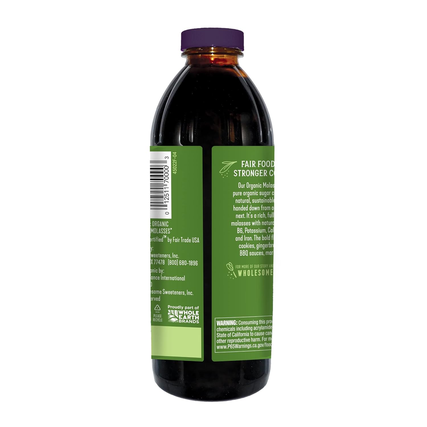 Wholesome FT Organic Molasses 32oz Bottle, 1-Pack