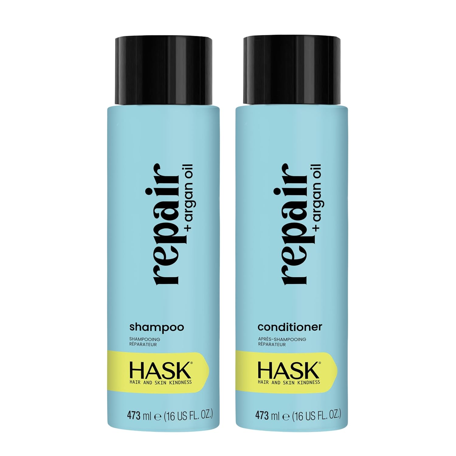 HASK Biotin Boost Thickening Shampoo + Conditioner Set | Adds Fullness, Strengthens, Volumizes, Sulfate-Free, Paraben-Free, Gluten-Free, Color Safe | 12oz each