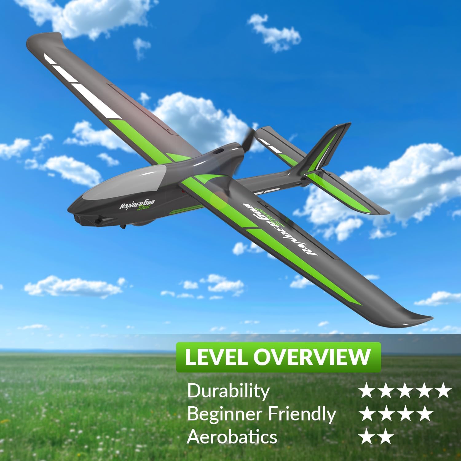 VOLANTEXRC New Version RC Plane, Remote Control Airplane for Adults, 4-Channel RC Plane with Durable Foam Construction, 3 Flight Modes, One-Key Stunts