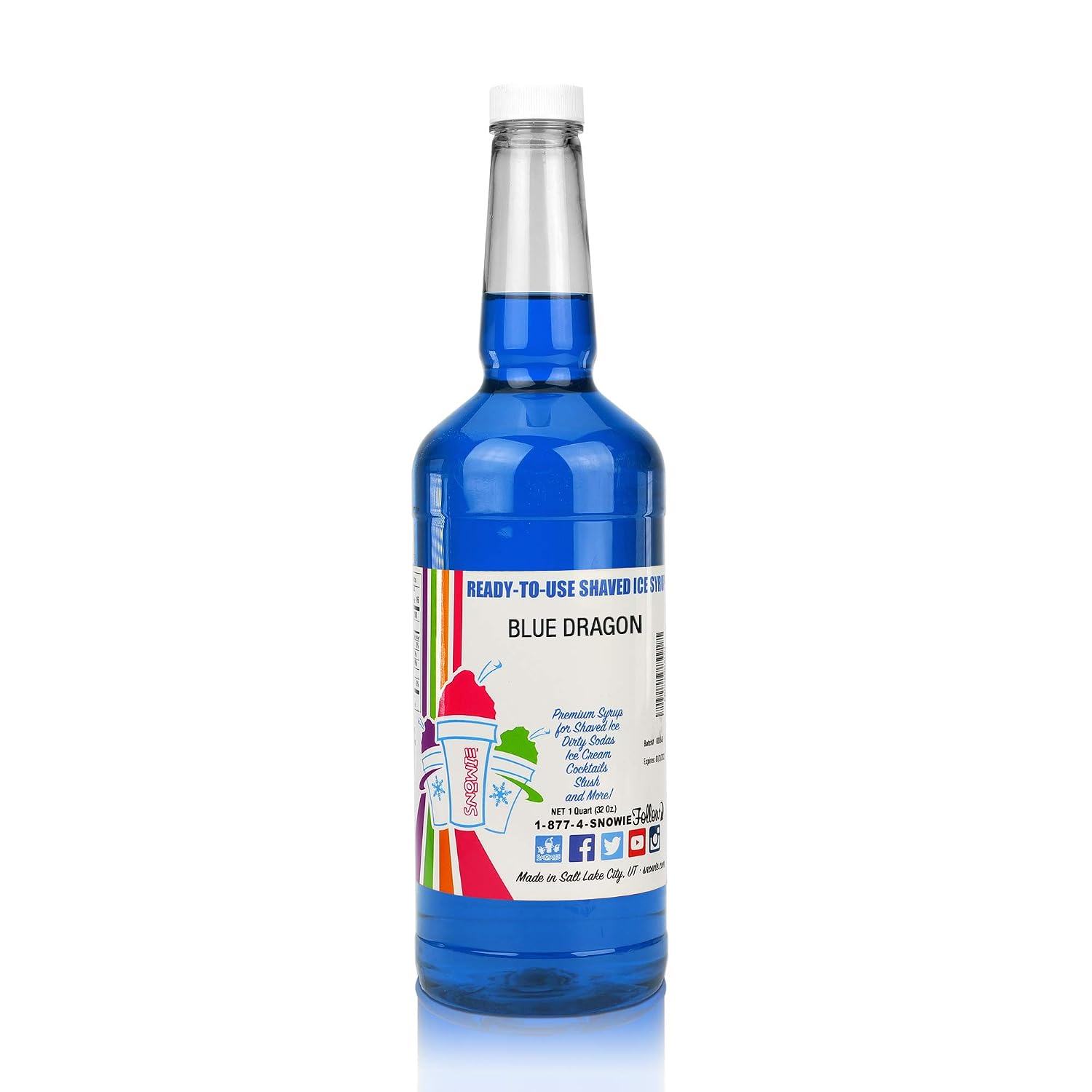 SNOWIE Ready to Use Shaved Ice Snow Cone Syrup - Gallon (Cotton Candy Pink)